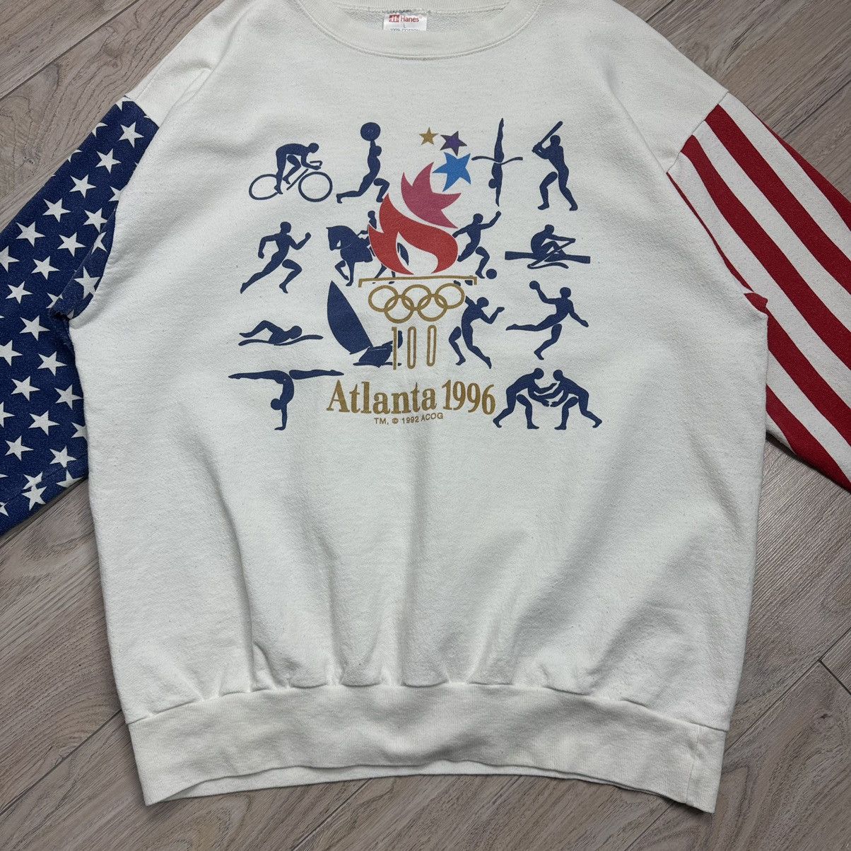 USA Olympics Vintage Atlanta Olympics 1996 USA Flag Crewneck Sweatshirt Size US L / EU 52-54 / 3 - 4 Thumbnail