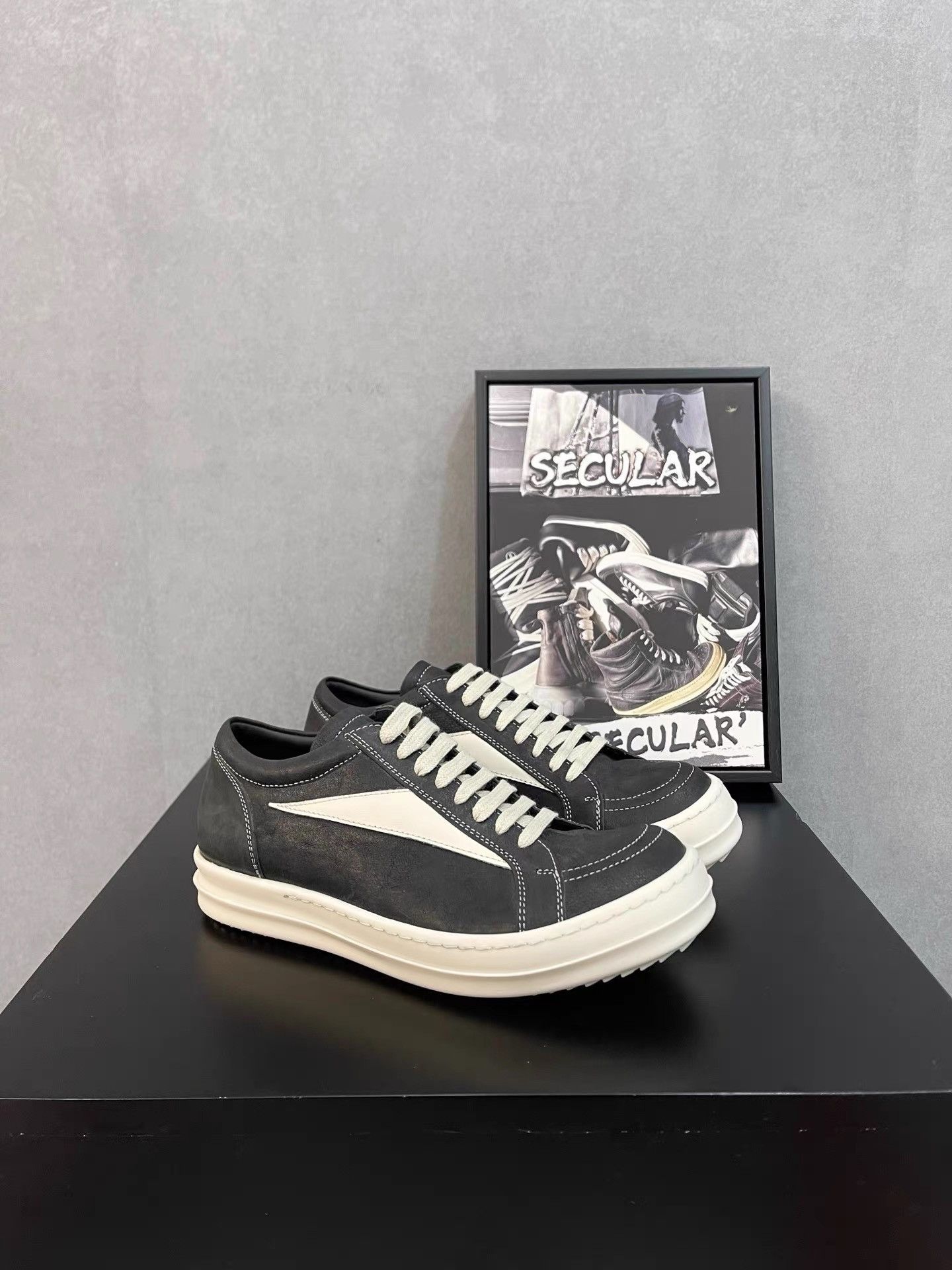 Rick Owens Rick Owens 24SS Calfskin Vintage "Vans" Women's Sneakers K34 Size US 6 / IT 36 - 3 Thumbnail