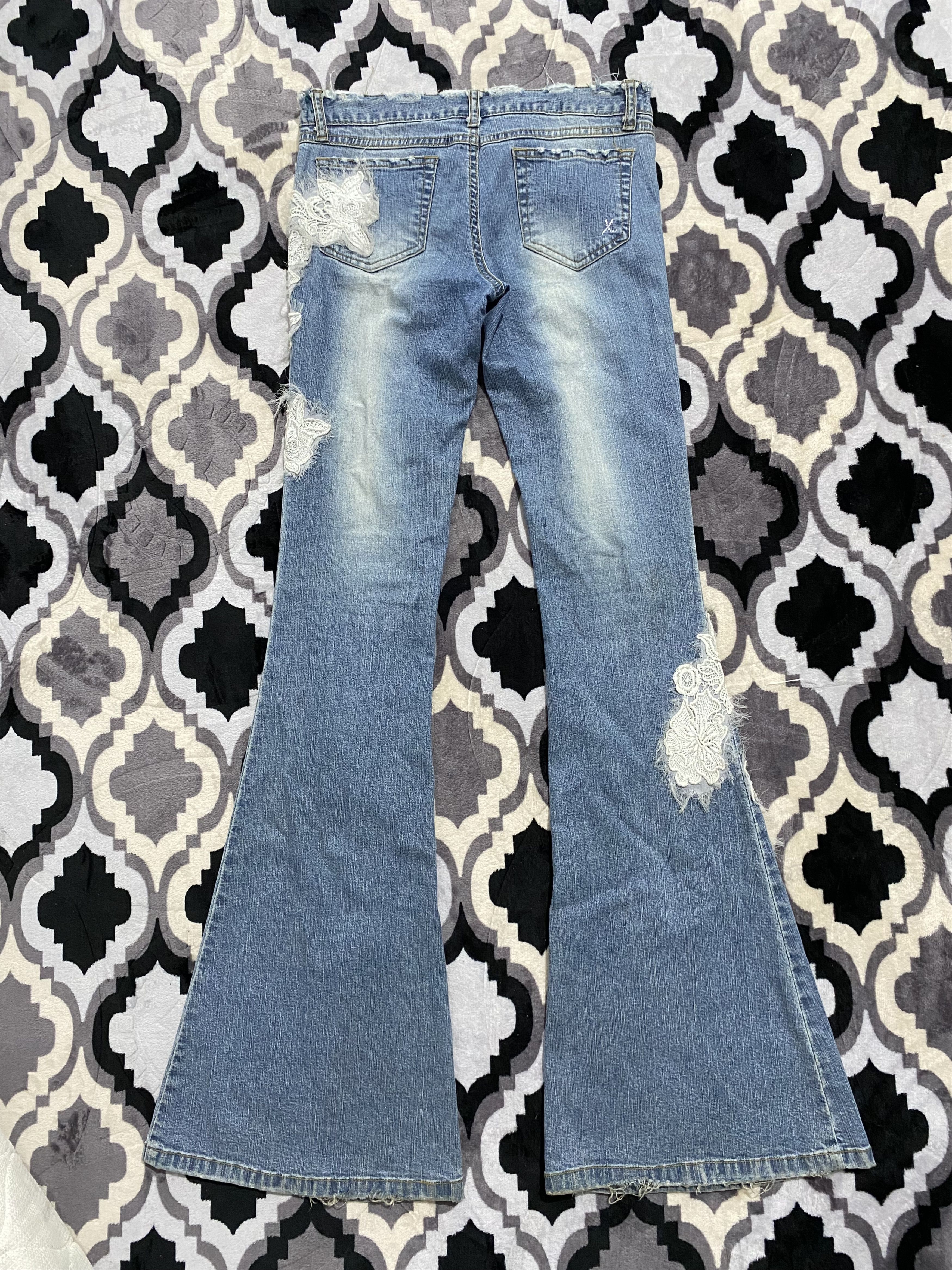 If Six Was Nine X CHROMOSOME IN X distressed patchwork flared LGB style Size US 30 / EU 46 - 2 Thumbnail