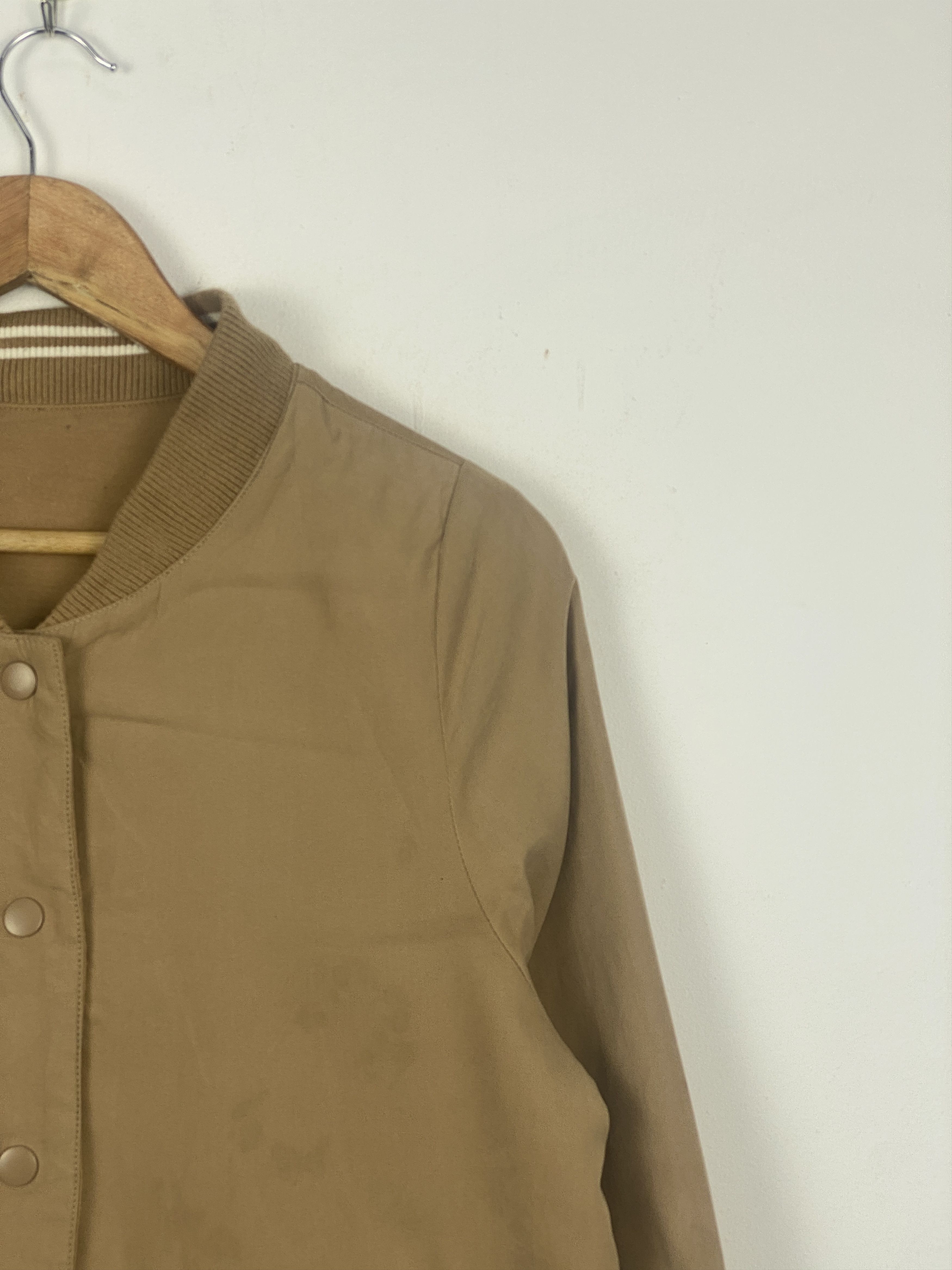 Olive Vintage Olive Reversible Button Up Bomber Varsity Jacket Size US M / EU 48-50 / 2 - 10 Thumbnail