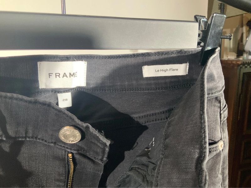 Frame Jean flare gris foncé FRAME – modèle "Le High Flare" Size 28" / US 6 / IT 42 - 2 Thumbnail