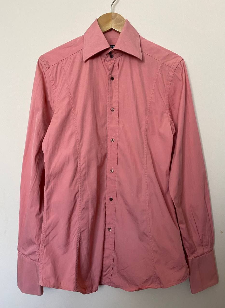 Gucci × Tom Ford × Vintage GUCCI Shirt Button Up Long Sleeve Slim Fit Suit Tom Ford Era Size US M / EU 48-50 / 2 - 1 Thumbnail