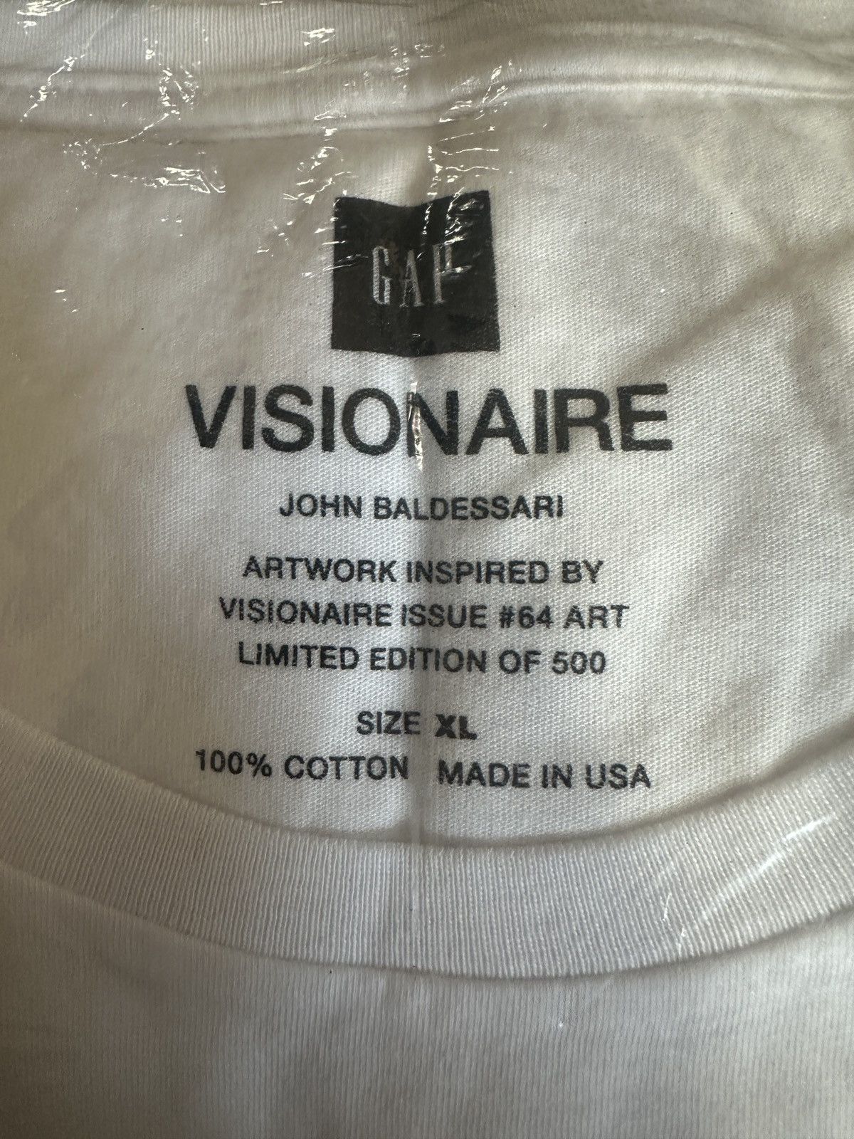 Gap × Visionaire Publications VISIONAIRE x GAP JOHN BALDESSARI T Shirt NEW! Size US XL / EU 56 / 4 - 2 Thumbnail