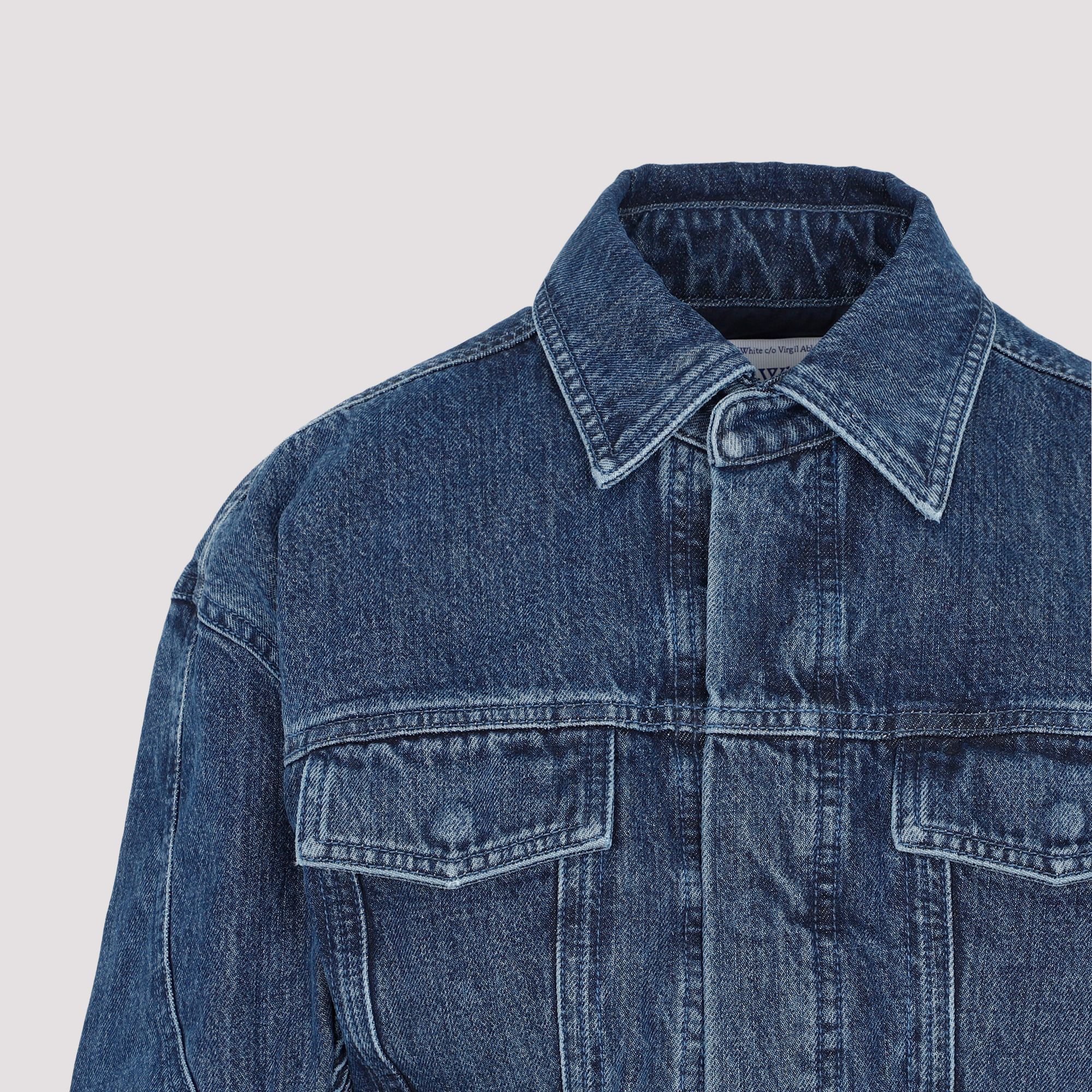 Off-White o1y1125 Denim Jacket in Blue Size M / US 6-8 / IT 42-44 - 3 Thumbnail