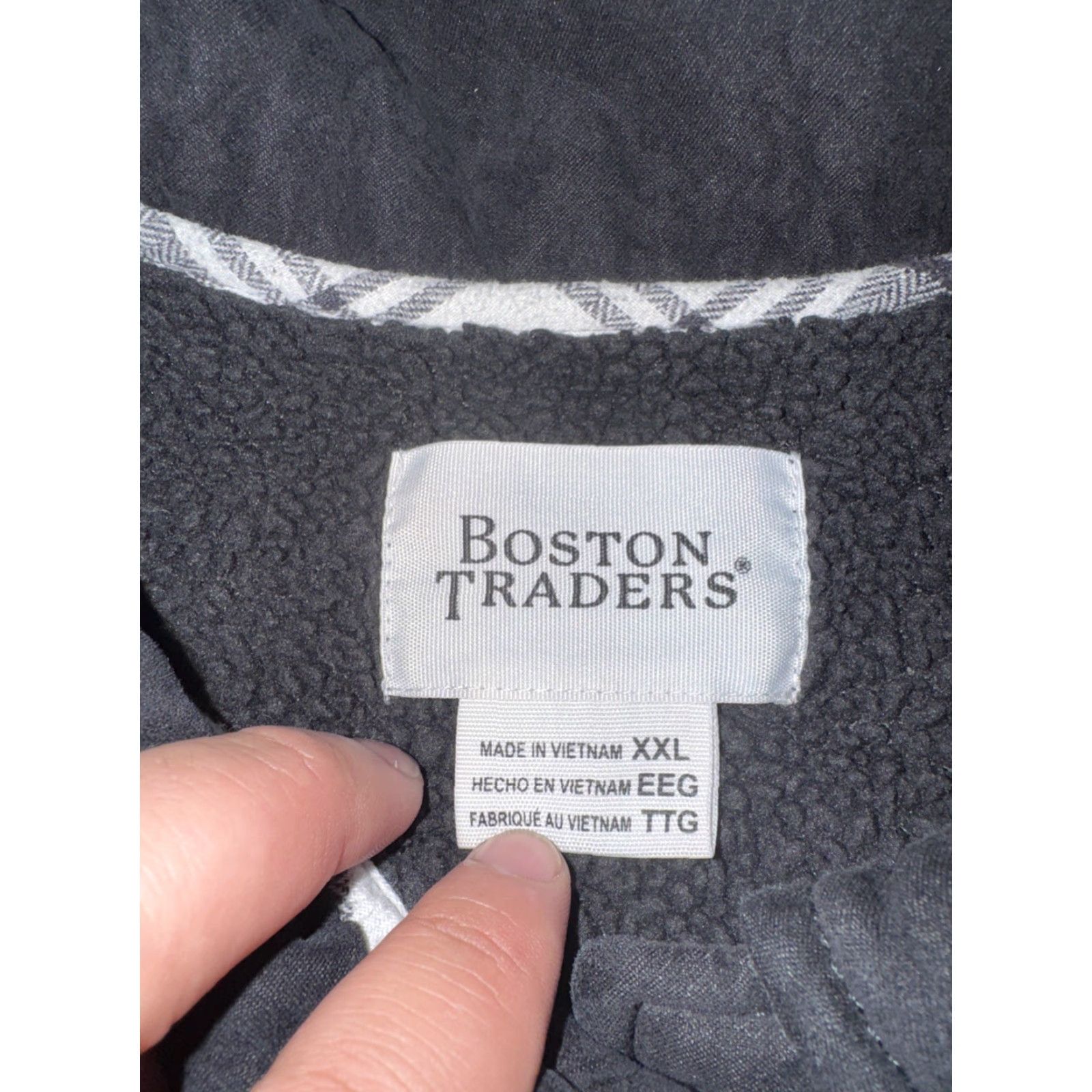 Vintage Boston Traders Women’s Trucker Jacket Navy Blue XL Faux Suede Fleece Lined Vintage No Size XL / US 12-14 / IT 48-50 - 4 Thumbnail
