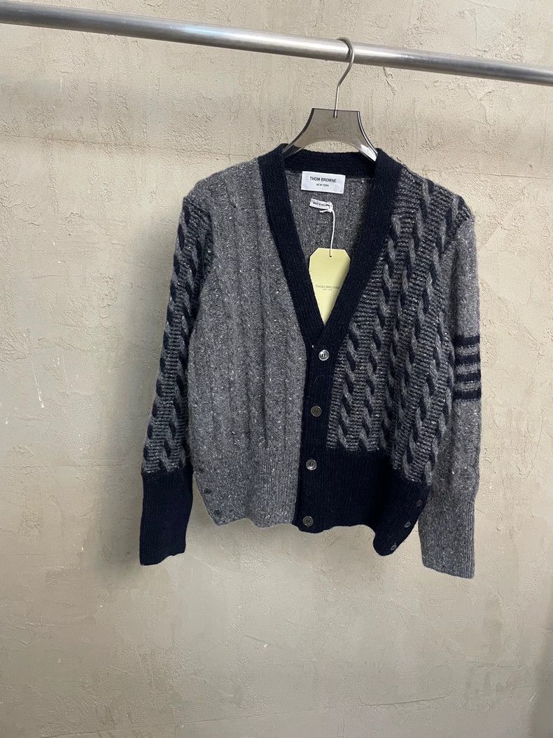 Thom Browne Thom Browne Striped Wool Mohair Cardigan- dmc Size US M / EU 48-50 / 2 - 1 Thumbnail