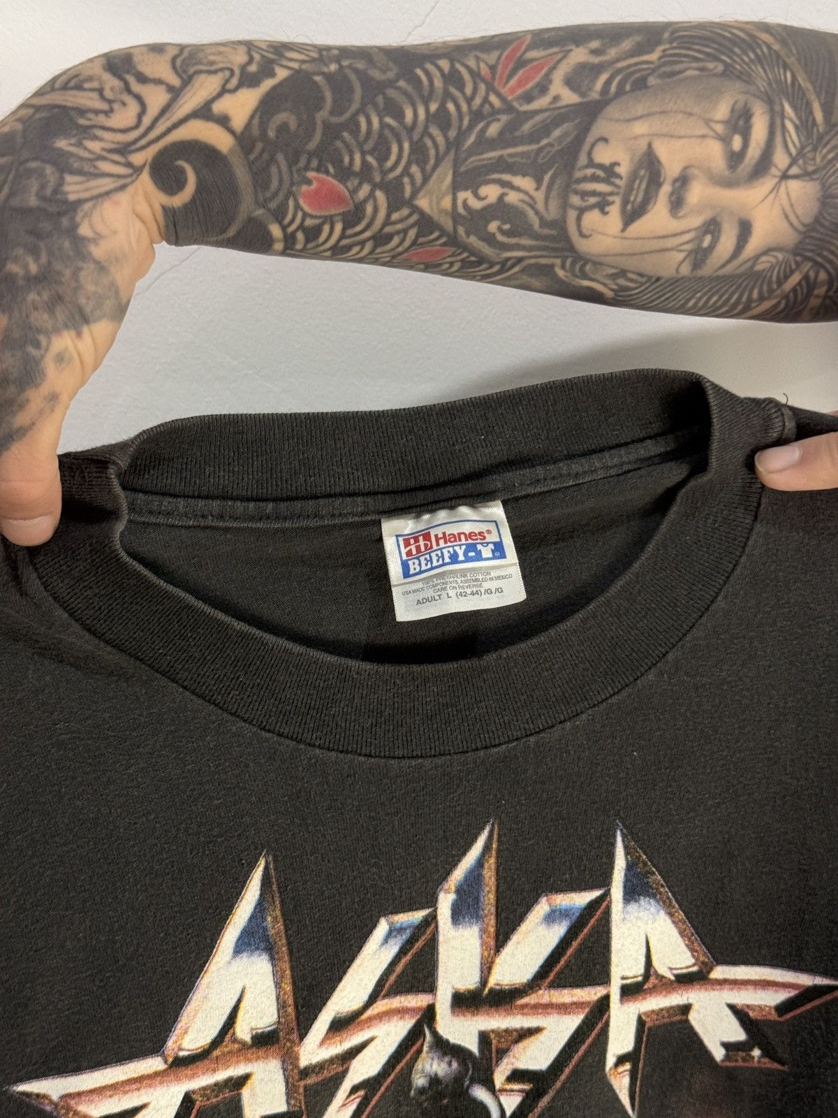 Band Tees Vintage 1990s Aska Metal Band Tshirt Size US L / EU 52-54 / 3 - 5 Thumbnail