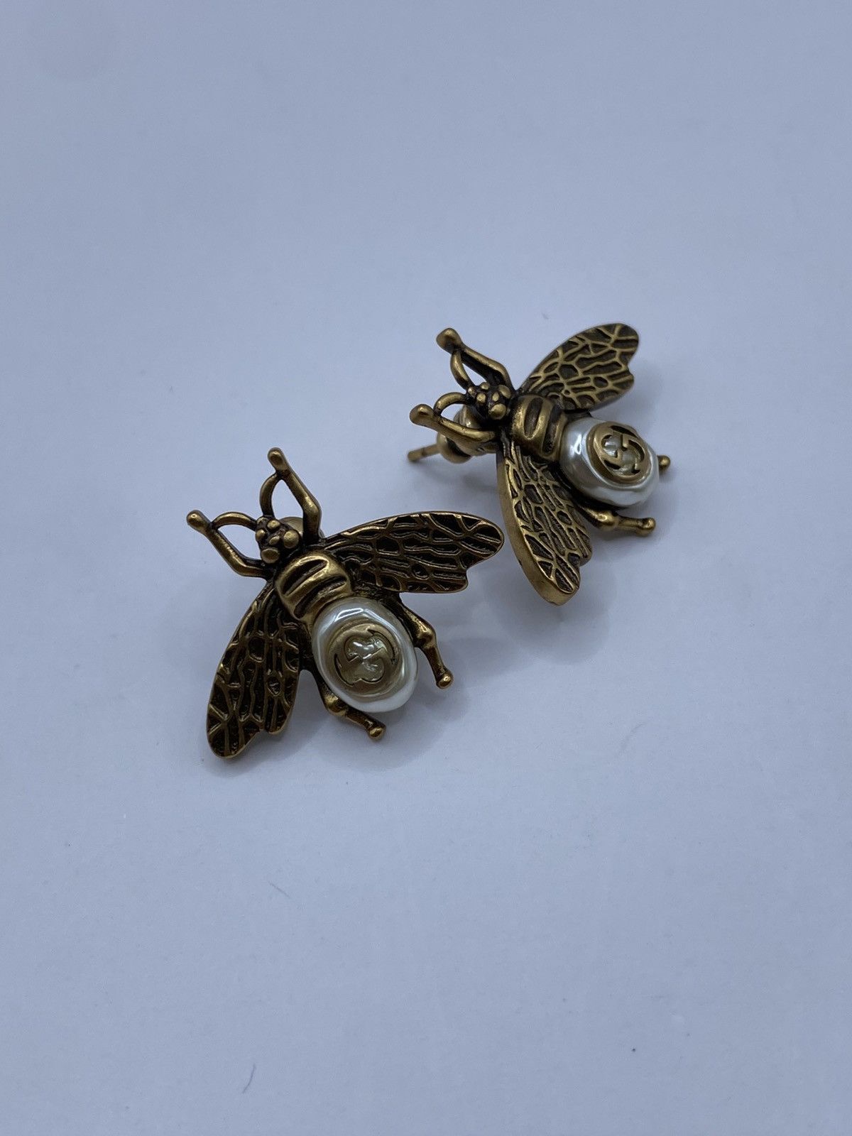 Gucci Gucci vintage GG logo pearl earrings Size ONE SIZE - 2 Thumbnail
