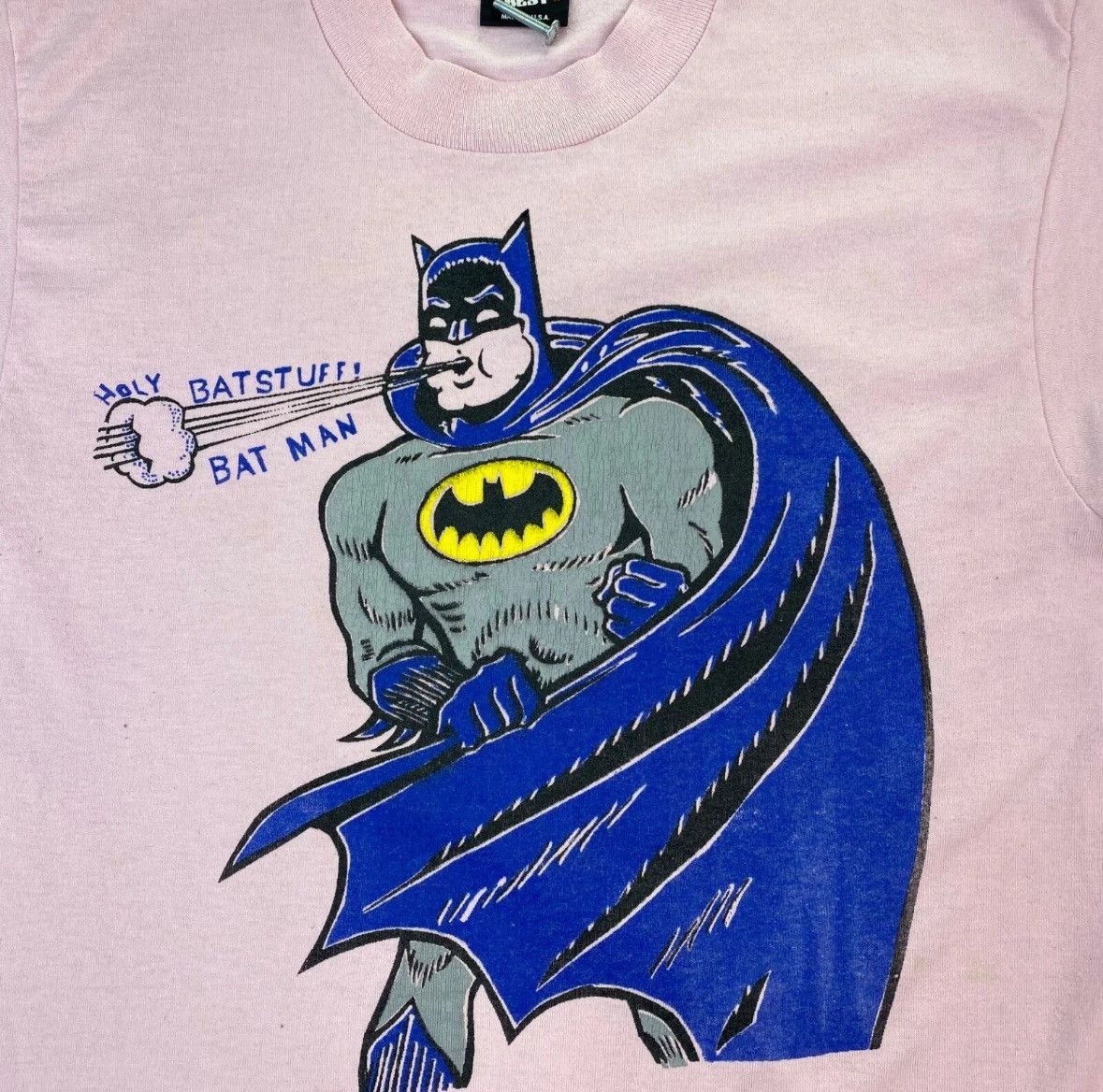 DC Comics 1980s Batman T shirt DC Comics Vintage M Rare 80s Pink Size US M / EU 48-50 / 2 - 6 Thumbnail