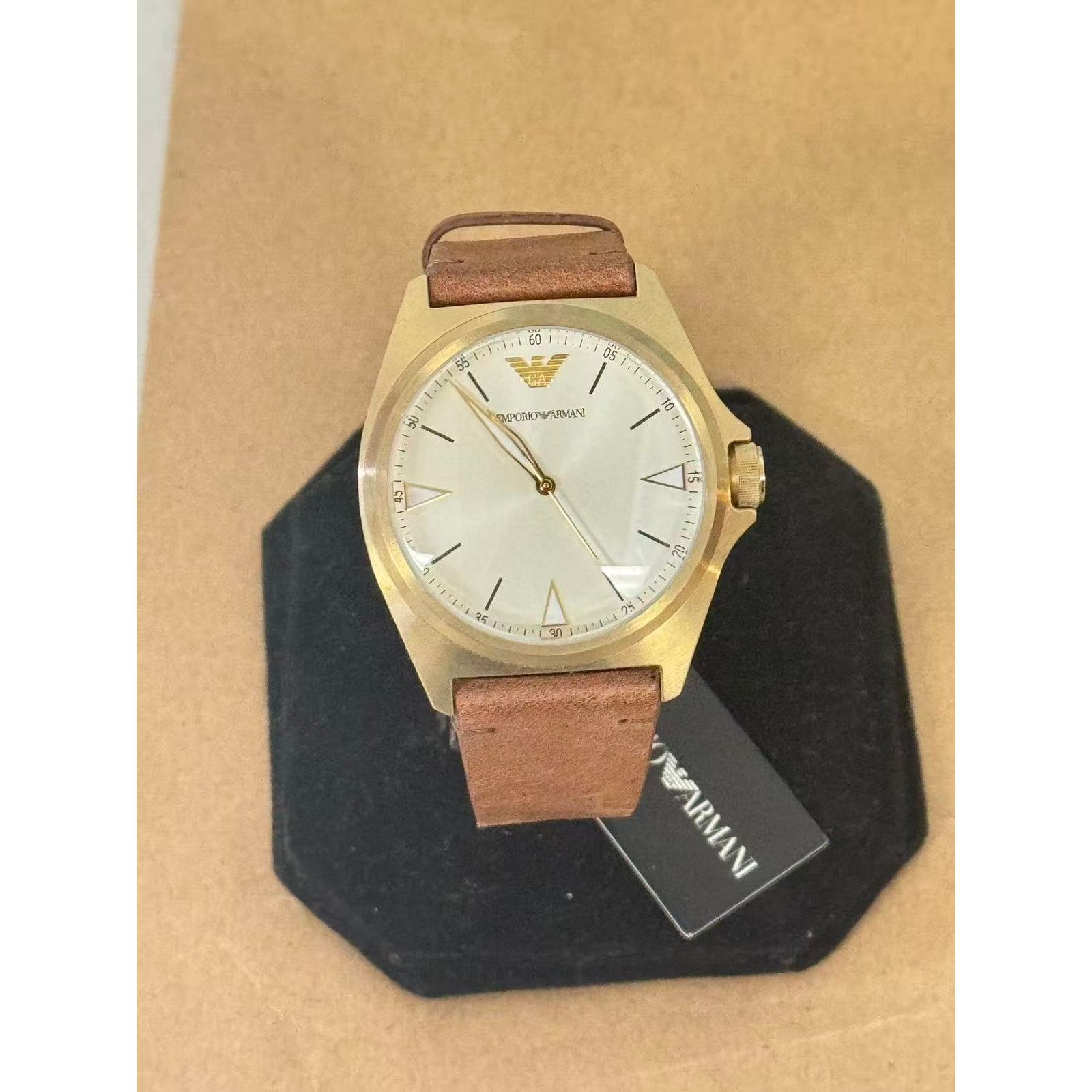 Emporio Armani Emporio Armani Nicola AR11331 Men's Watch With Beige Dial Size 40 - 4 Thumbnail