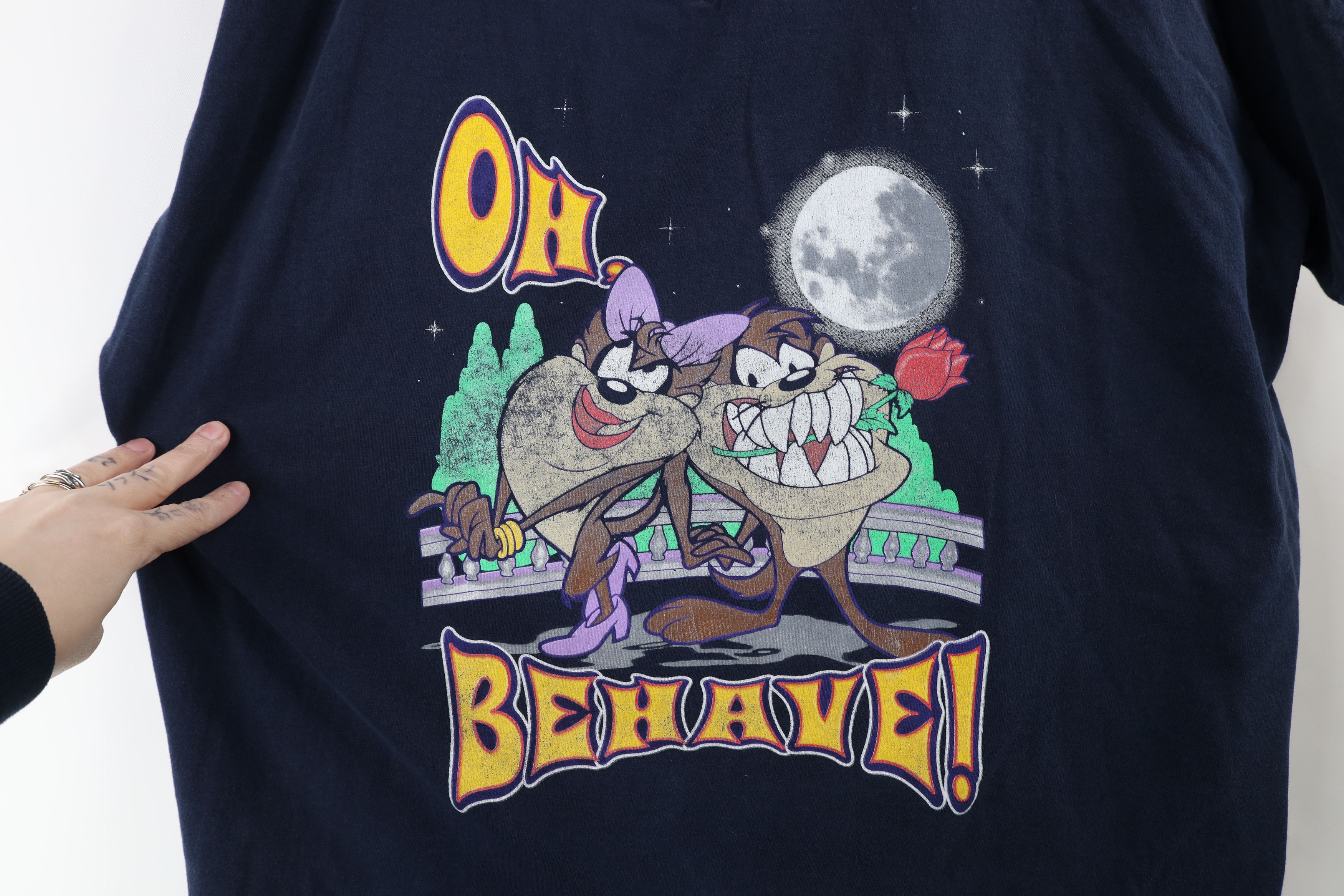 Vintage Vintage Y2K 2000 Looney Tunes Behave Taz She Devil T-Shirt Size XXL / US 16-18 / IT 52-54 - 4 Thumbnail