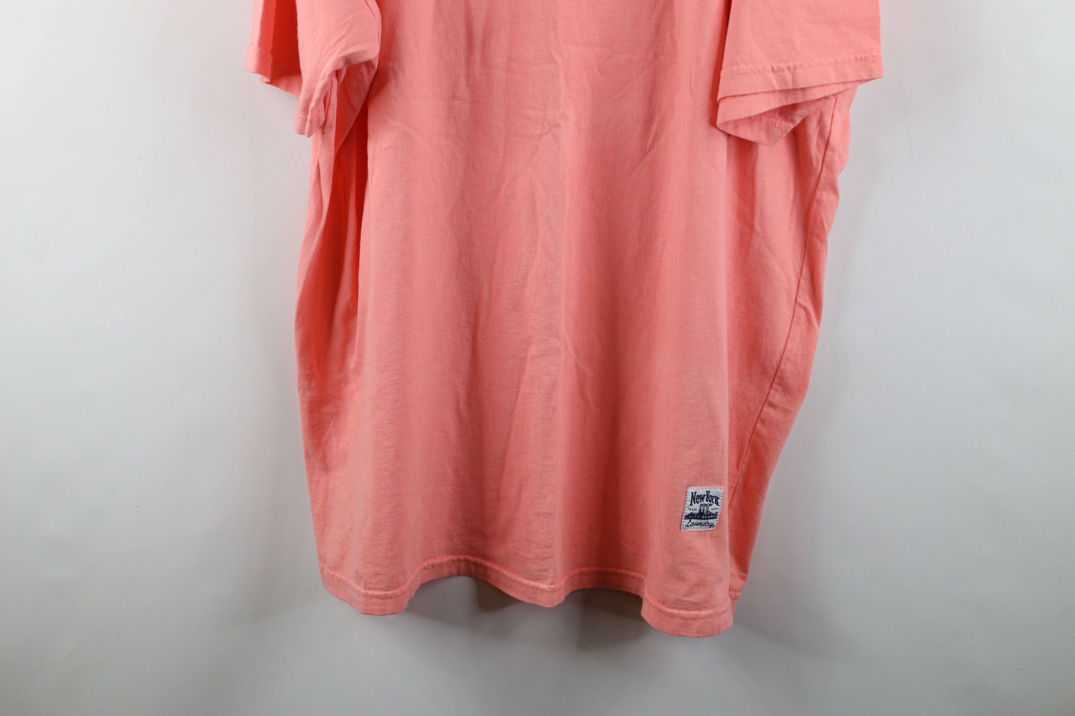 Vintage Vintage 90s Streetwear Baggy Cotton V-Neck T-Shirt Pink USA Size US XXL / EU 58 / 5 - 3 Thumbnail