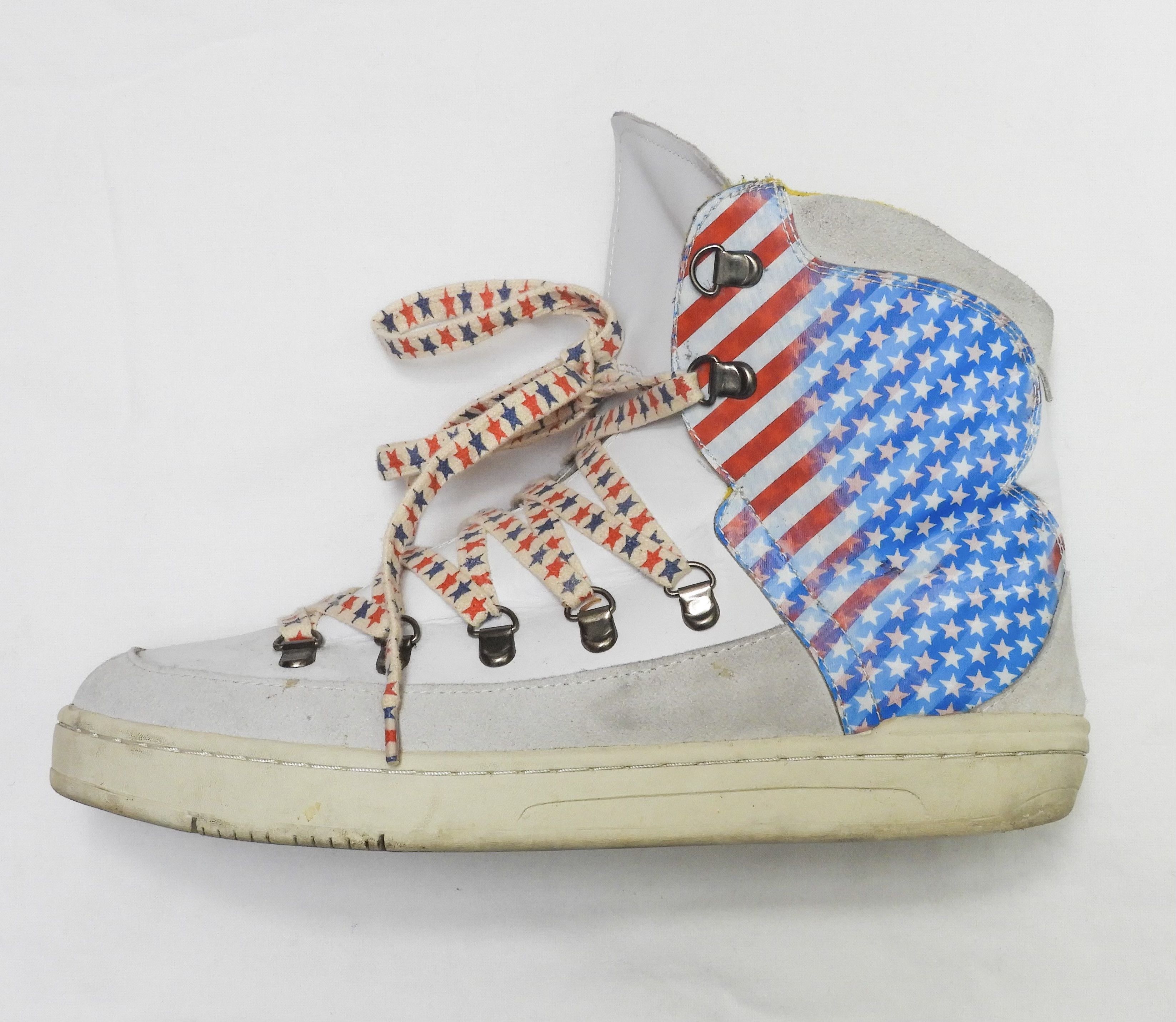 Bernhard Willhelm Bernard Willhelm 2008 S/S American Flag high top sneakers Size US 9 / EU 42 - 1 Thumbnail