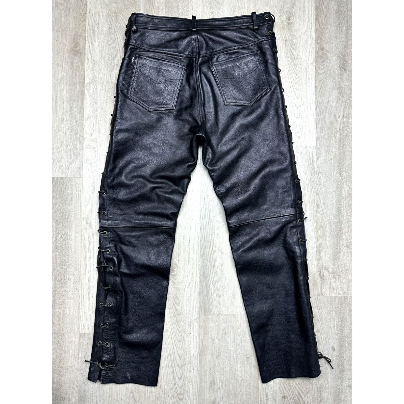 Vintage Vintage Mens Genuine Leather Pants Biker Motorcycle Size 36 Size US 36 / EU 52 - 7 Thumbnail