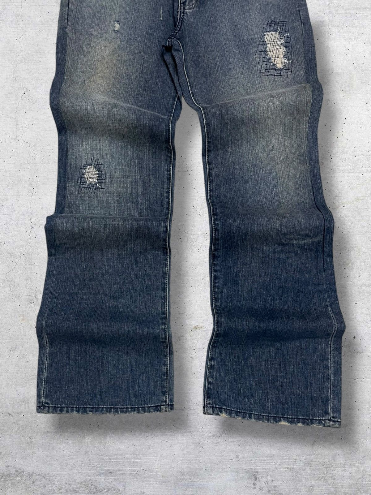 Hysteric Glamour RUSH HOUR 90S JAPAN DESIGNER DISTRESSED FLARED ICONIC DENIM Size US 32 / EU 48 - 3 Thumbnail