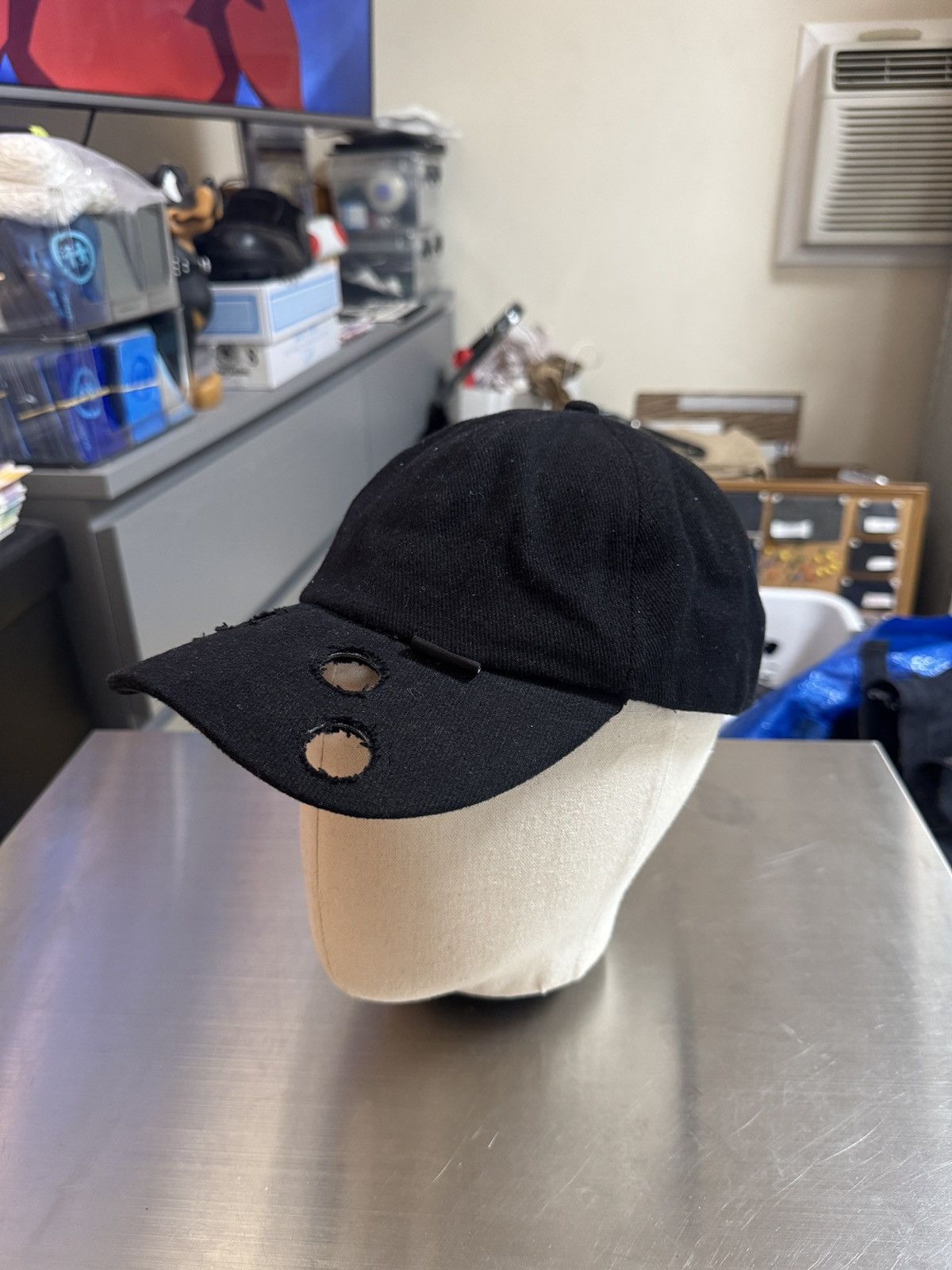 Gleb Kostin Solutions 2023 Gleb Kostin Solutions Cut Out Hole Cap Hat Black Size ONE SIZE - 8 Thumbnail