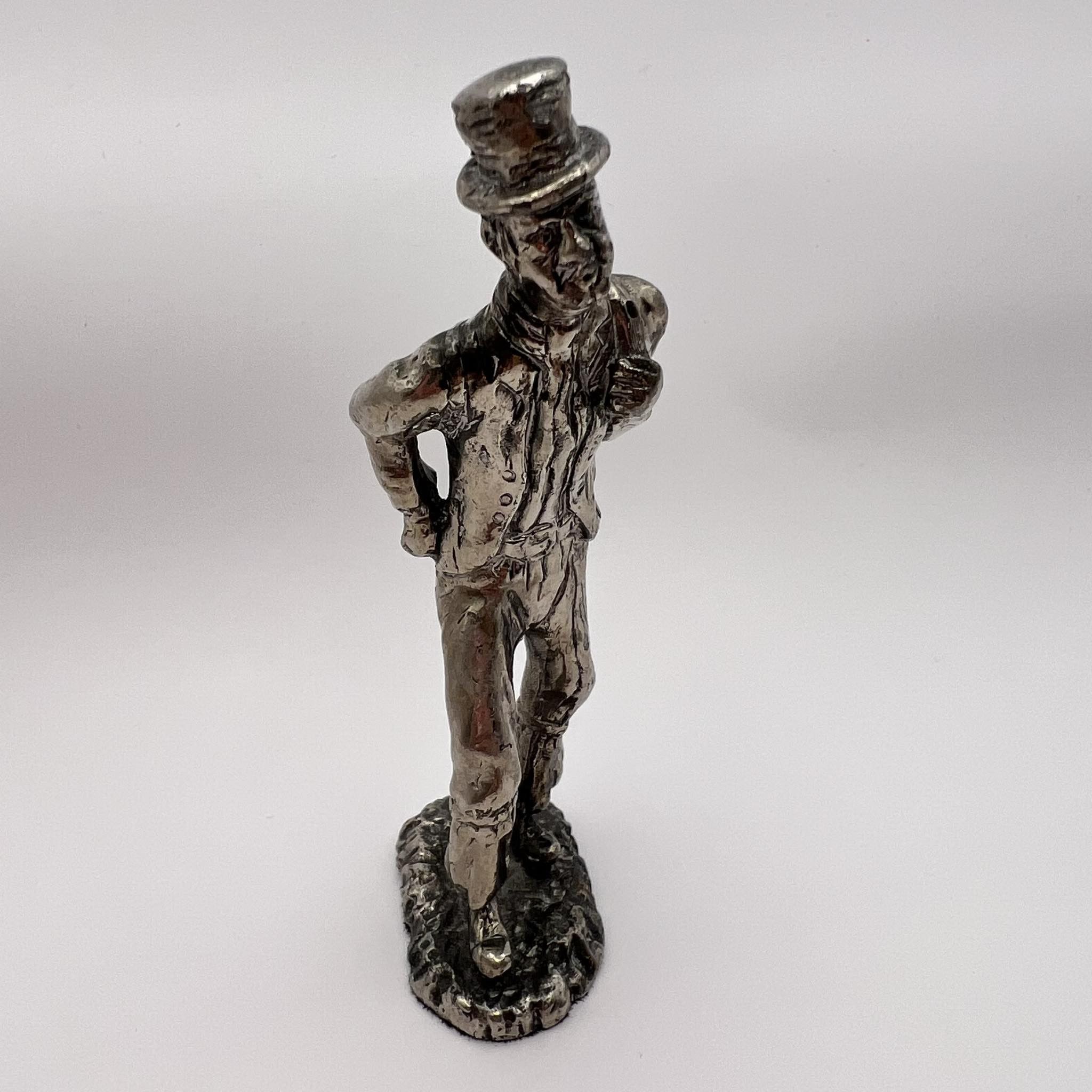 Vintage Vintage Silver Plated Figure Traveler with Bag Made in Italy Size ONE SIZE - 4 Thumbnail