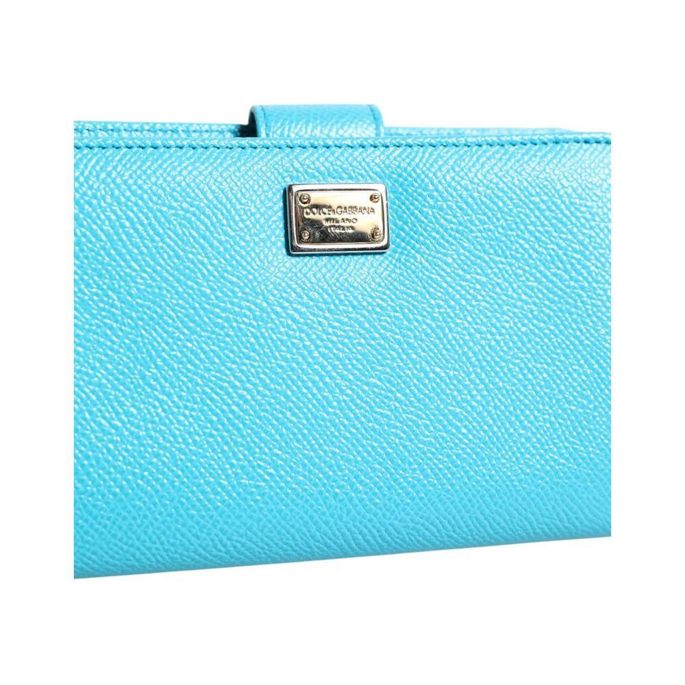 Dolce & Gabbana Dolce & Gabbana Light Blue Leather Bifold Continental Clutch Size ONE SIZE - 3 Thumbnail