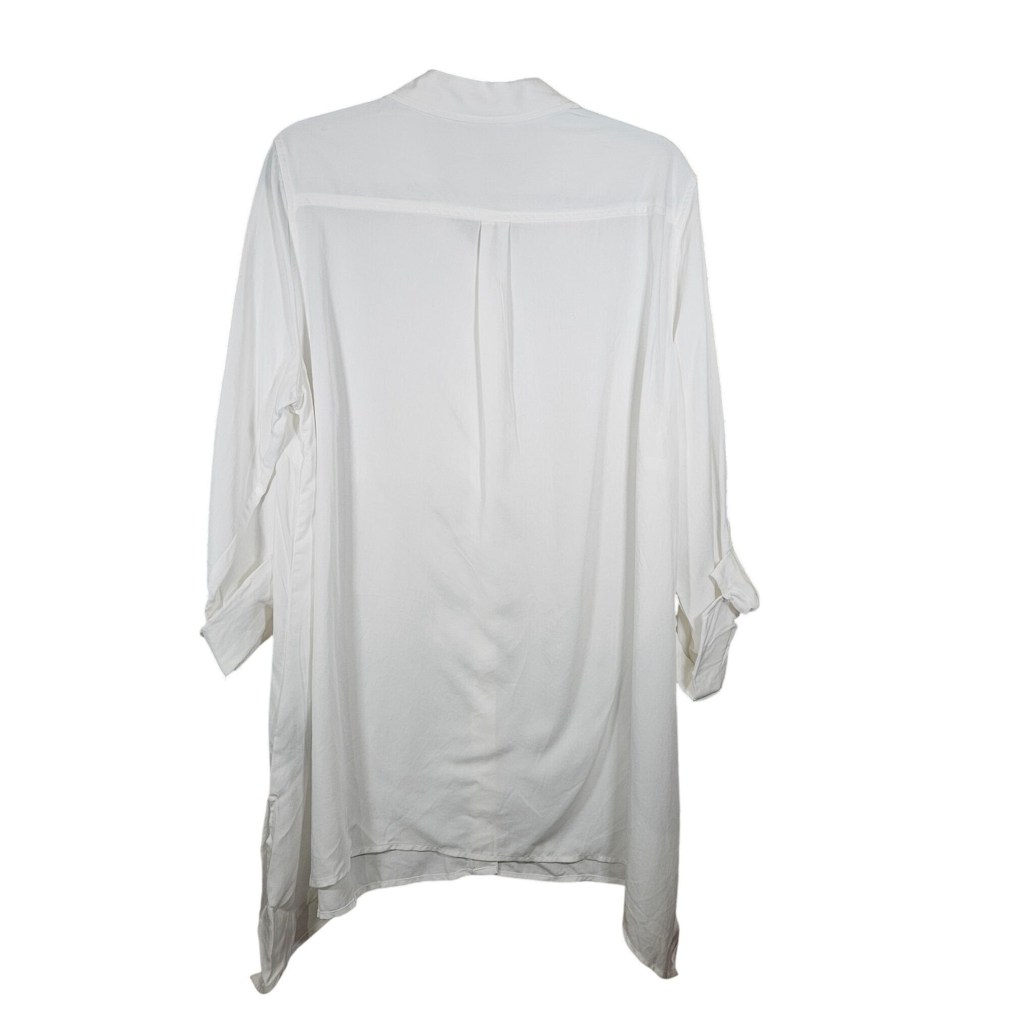 Other Zac Rachel Women Soft White Button Tunic Shirt Dress L Clean Size L / US 10 / IT 46 - 4 Thumbnail