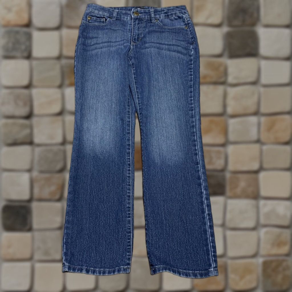 Denime Relativity Jeans Womens 8P Straight Medium Wash Denim Blue 30 x 26 Mid Size 30" / US 8 / IT 44 - 1 Thumbnail