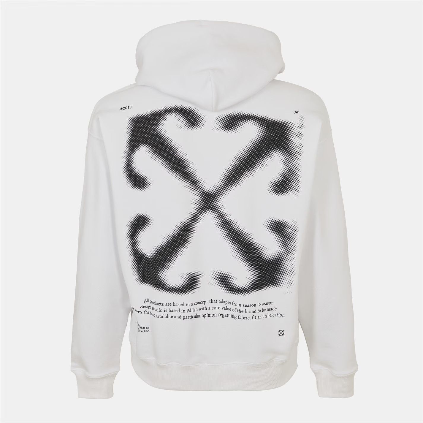 Off-White o1g2r1mq0226 Skate Pull Over Hoodie In White Size US L / EU 52-54 / 3 - 2 Thumbnail