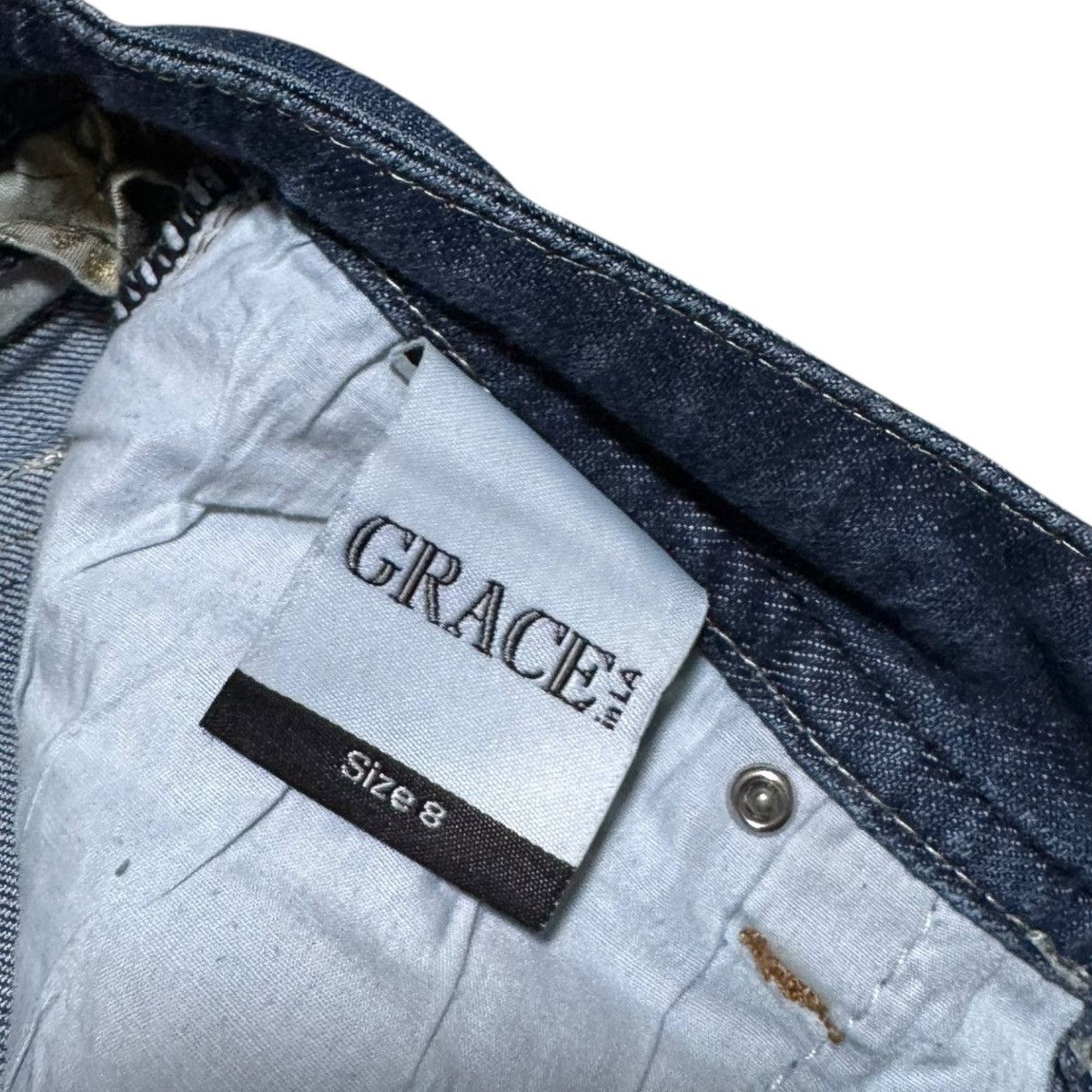 Grace in LA Grace in LA Rhinestone Pockets Jeans Women’s 8 (31x33.5) Size 31" - 7 Thumbnail