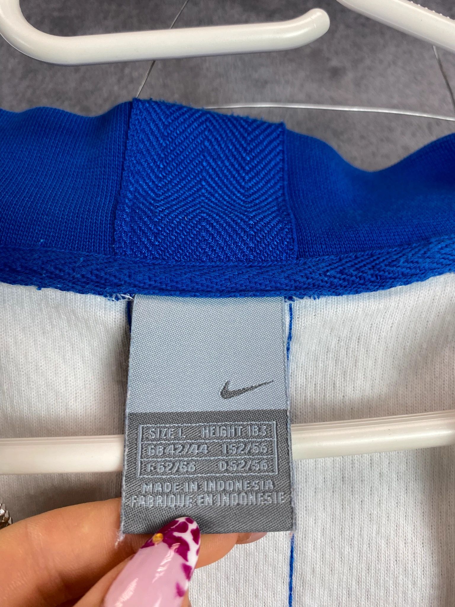 Nike Nike Y2K Vintage Brazil 10 Zip Hoodie in White and Navy Size US L / EU 52-54 / 3 - 4 Thumbnail