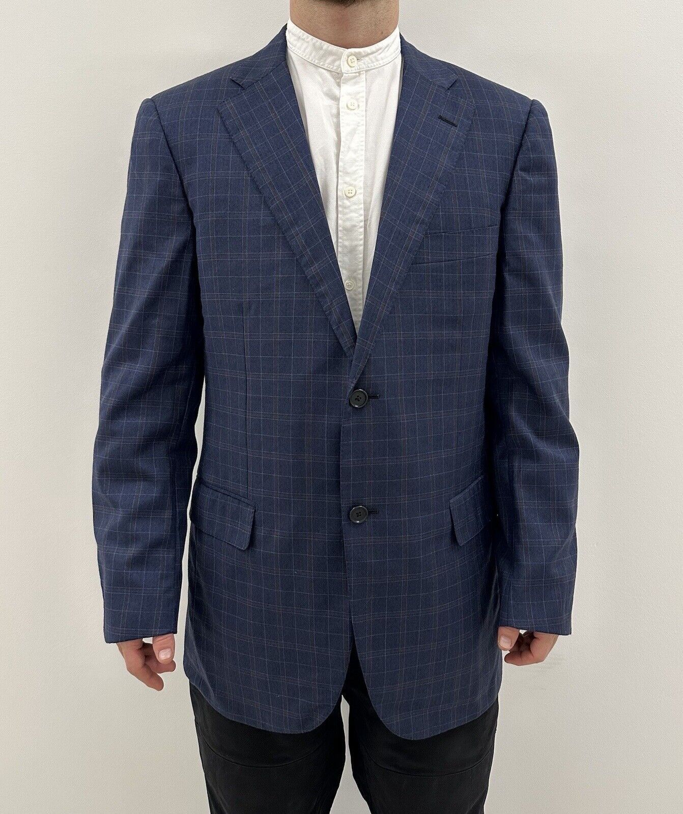 Vintage Rafaelle Caruso Plaid Mens Sport Blazer Jacket Size 42R - 1 Thumbnail