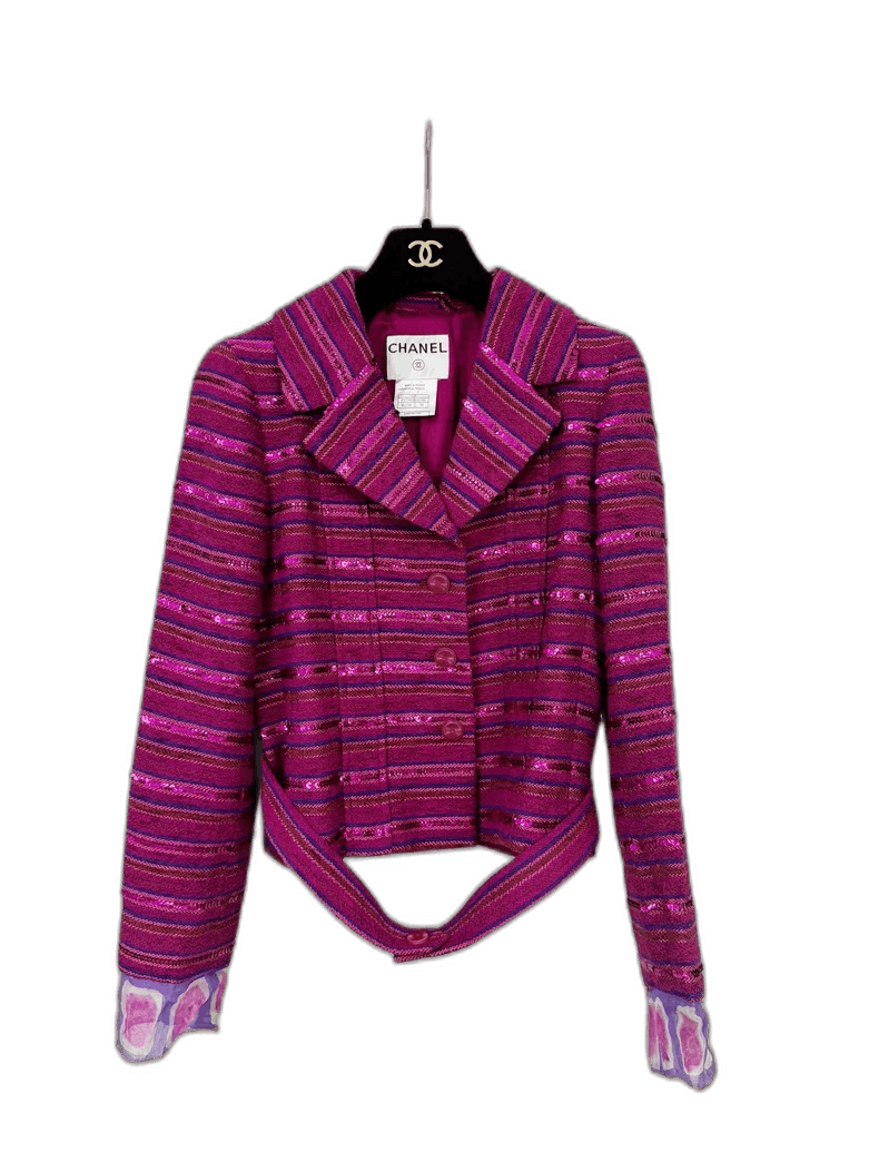 Chanel Chanel Sequined Woven Outerwear Jacket Size XS / US 0-2 / IT 36-38 - 1 Thumbnail