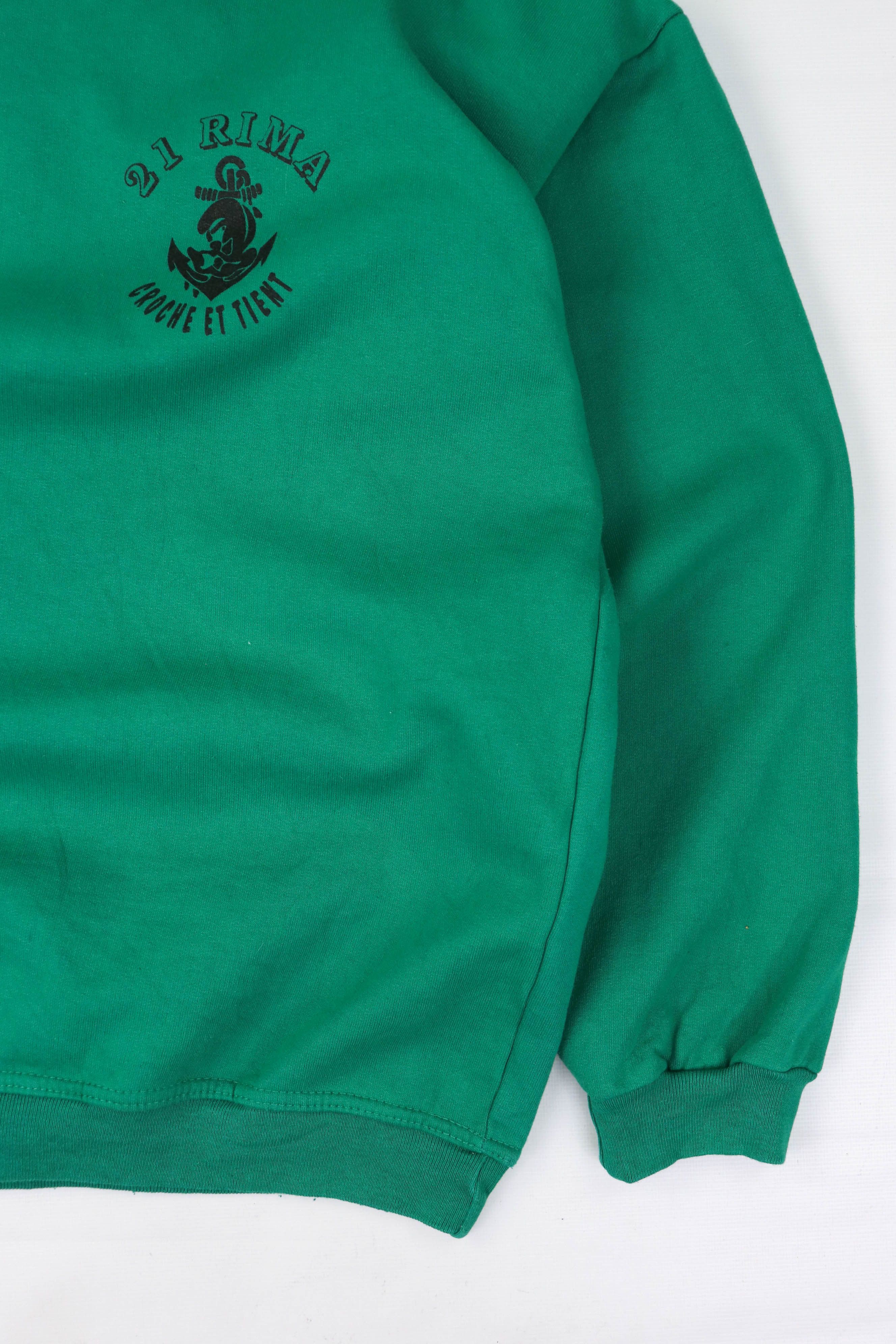 Vintage Vintage Troupes De Marine French Army Crewneck Sweatshirt Size US L / EU 52-54 / 3 - 6 Thumbnail