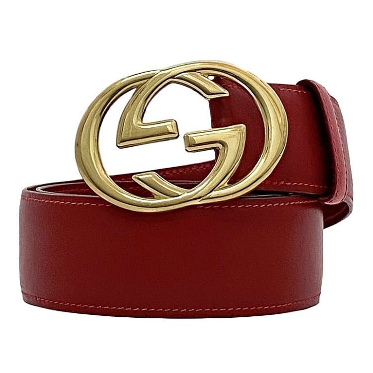 GUCCI Belt Red Leather