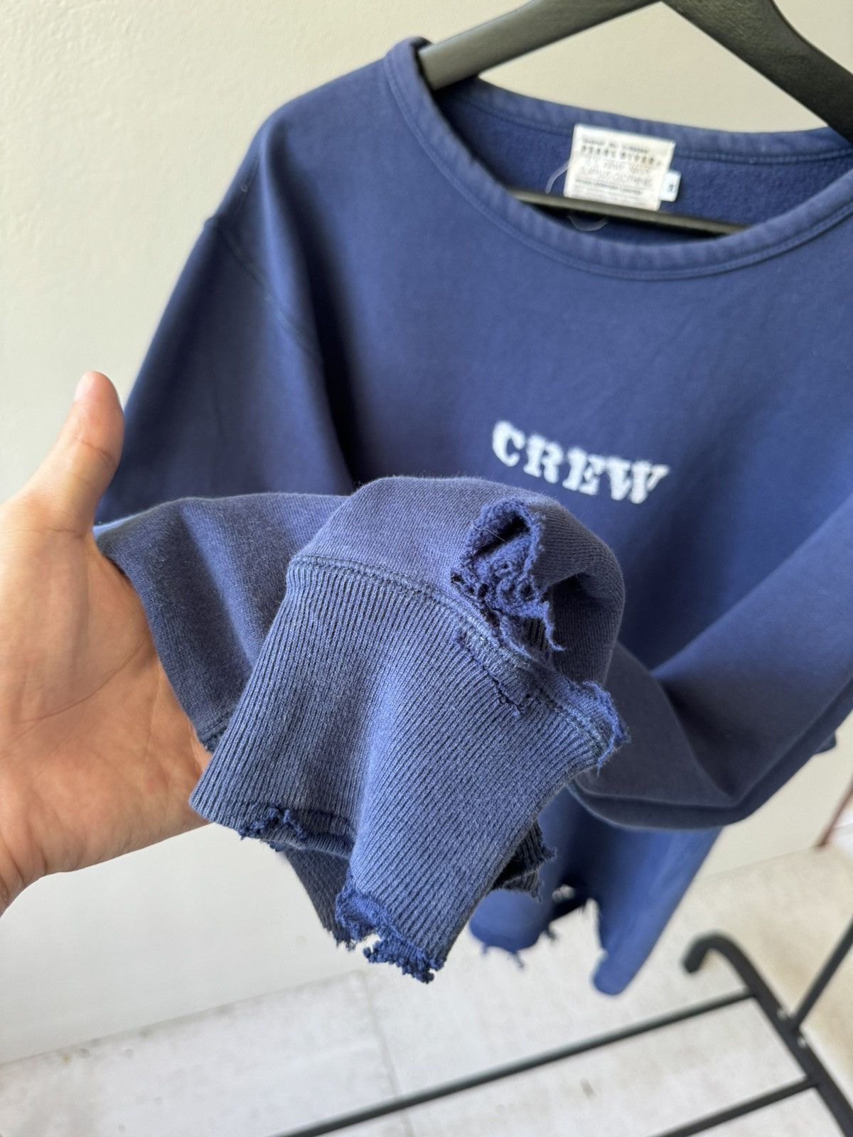 Kapital × Vintage Distressed “Crew” U.S Army Pearl Diver Perfect Sweatshirt Size US XS / EU 42 / 0 - 6 Thumbnail
