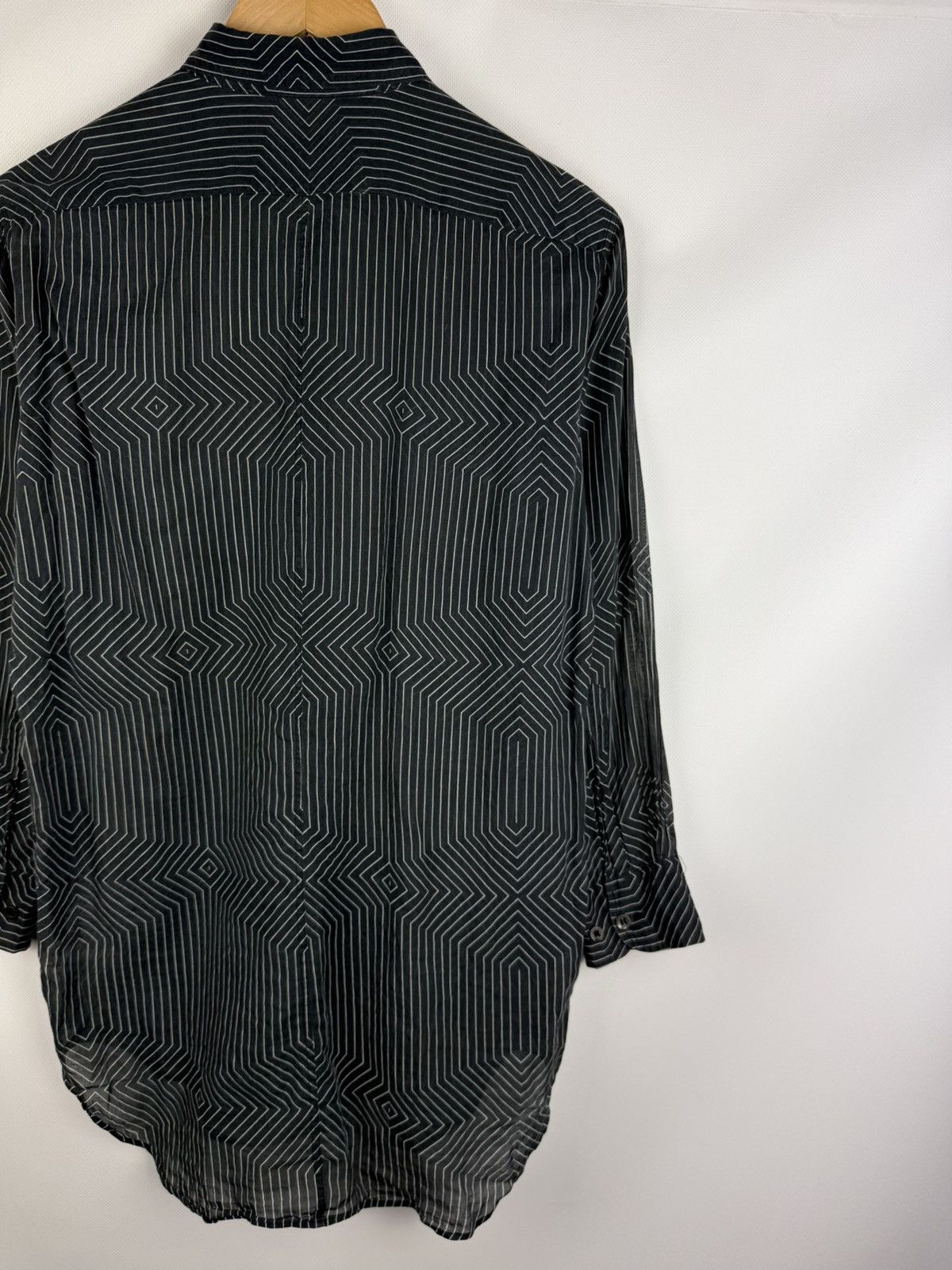 Dries Van Noten Dries Van Noten Geometric Patter Long Sleeve Shirt Dress Size XS / US 0-2 / IT 36-38 - 15 Thumbnail