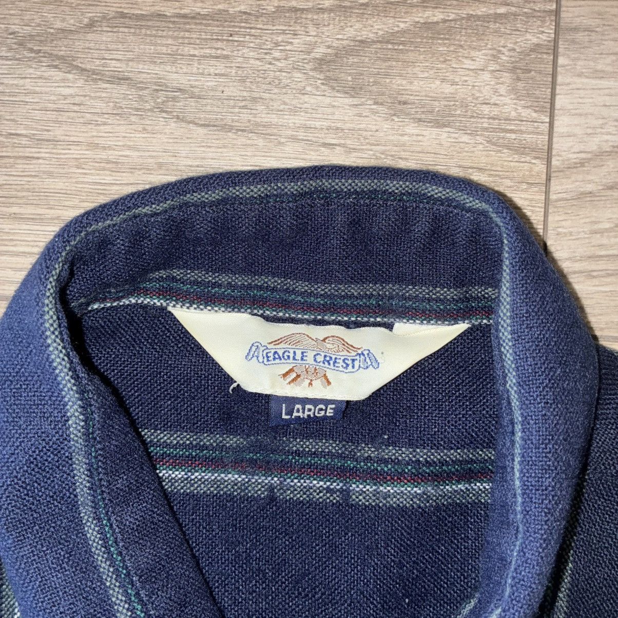 Other 70s/80s Eagle Crest blue striped button up shirt Size US L / EU 52-54 / 3 - 2 Thumbnail