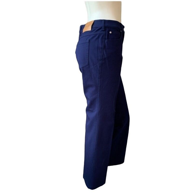 Escada ESCADA Navy Blue Straight Leg Stretch Trousers Pants 42 Size 28" / US 6 / IT 42 - 6 Thumbnail