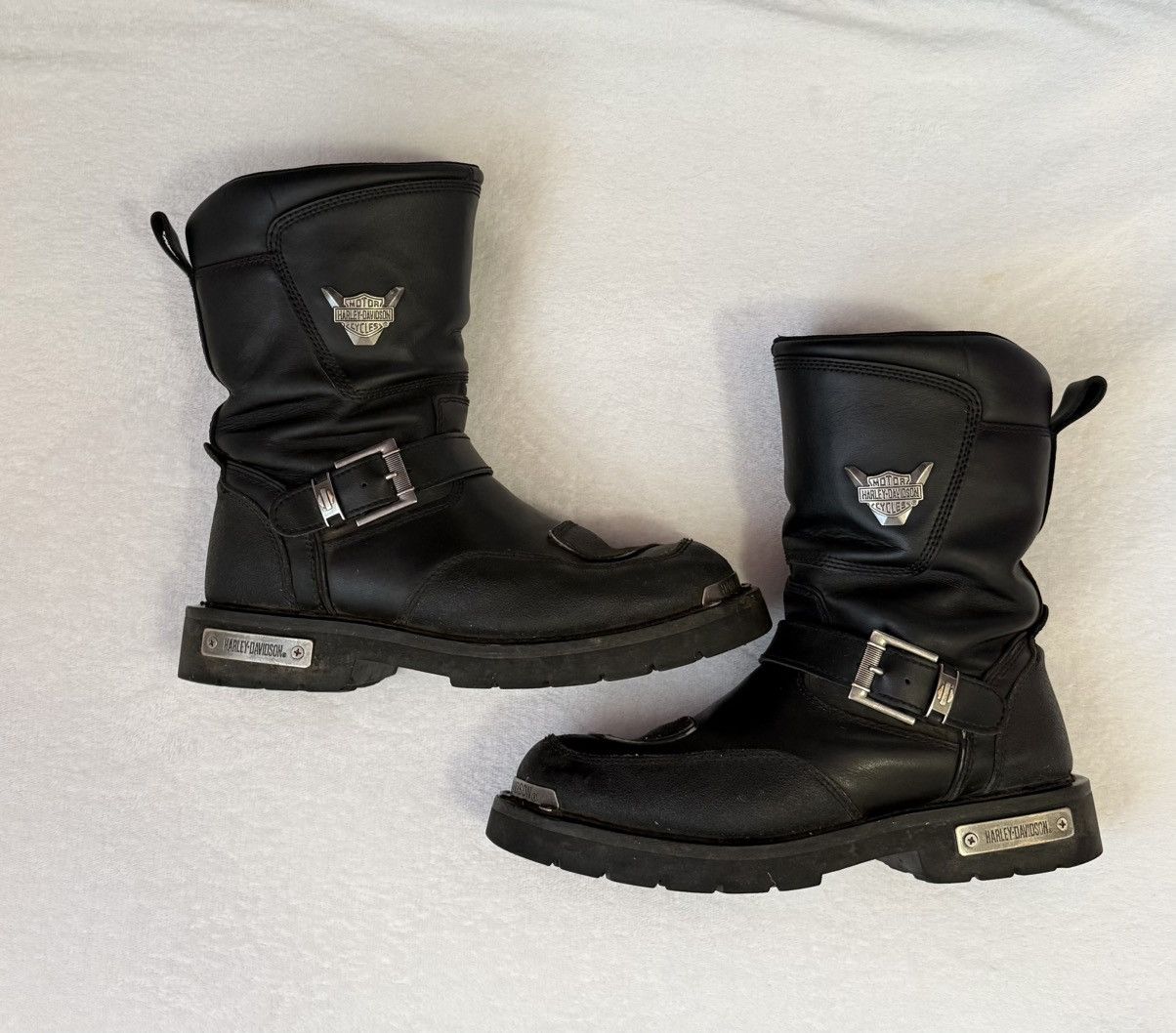 Harley Davidson Harley-Davidson mens size 8.5 black leather biker shift boot Size US 8.5 / EU 41-42 - 4 Thumbnail