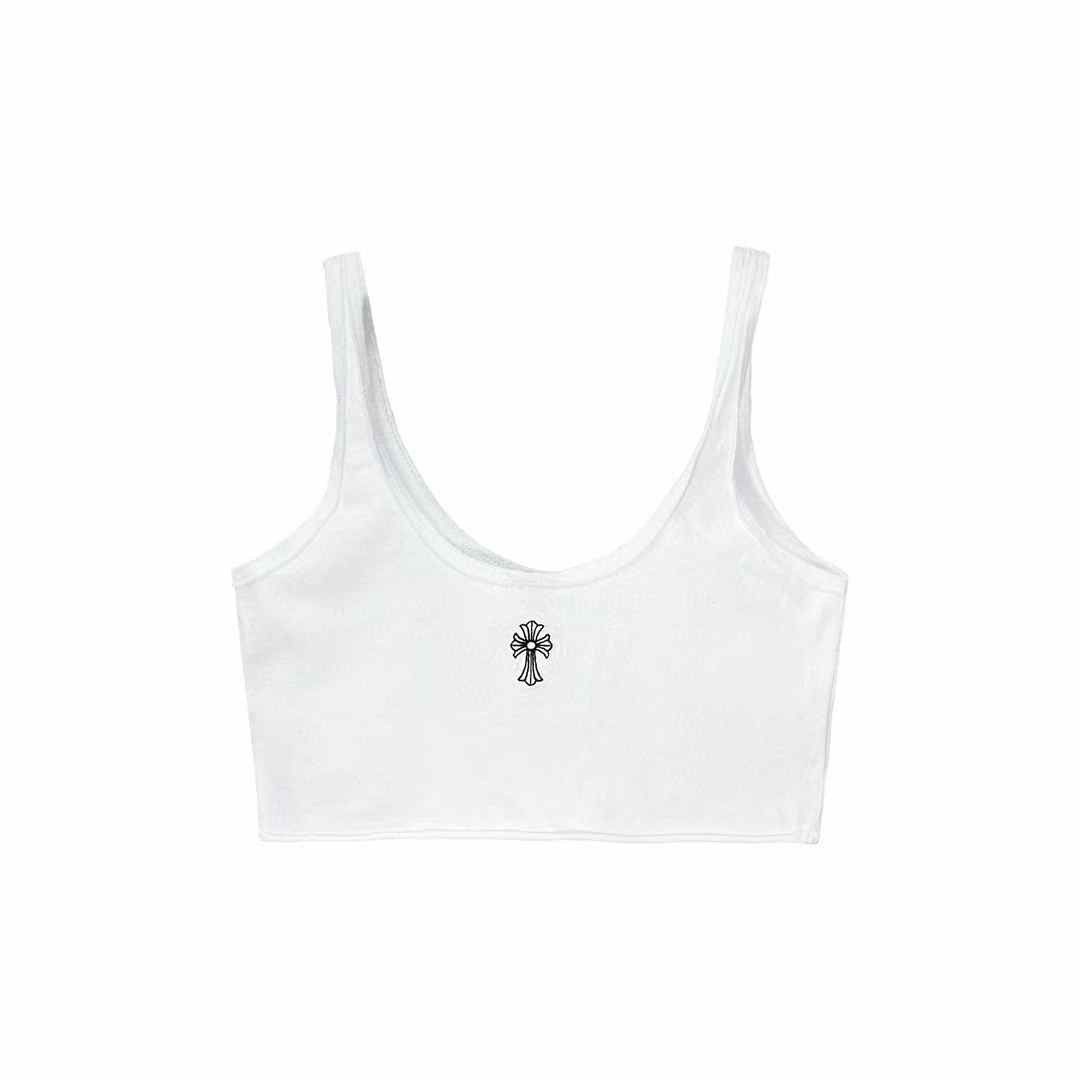 Chrome Hearts Chrome Hearts White Short Version Tank Top Size L / US 10 / IT 46 - 2 Thumbnail