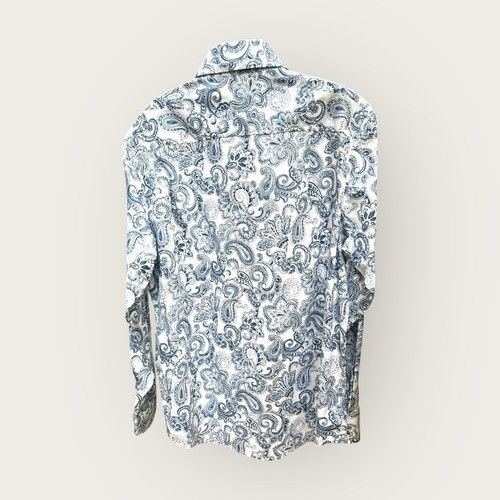 Tasso Elba Beautiful Tasso Elba Shirt Mens Small Blue Paisley Long Slee Size US S / EU 44-46 / 1 - 4 Thumbnail