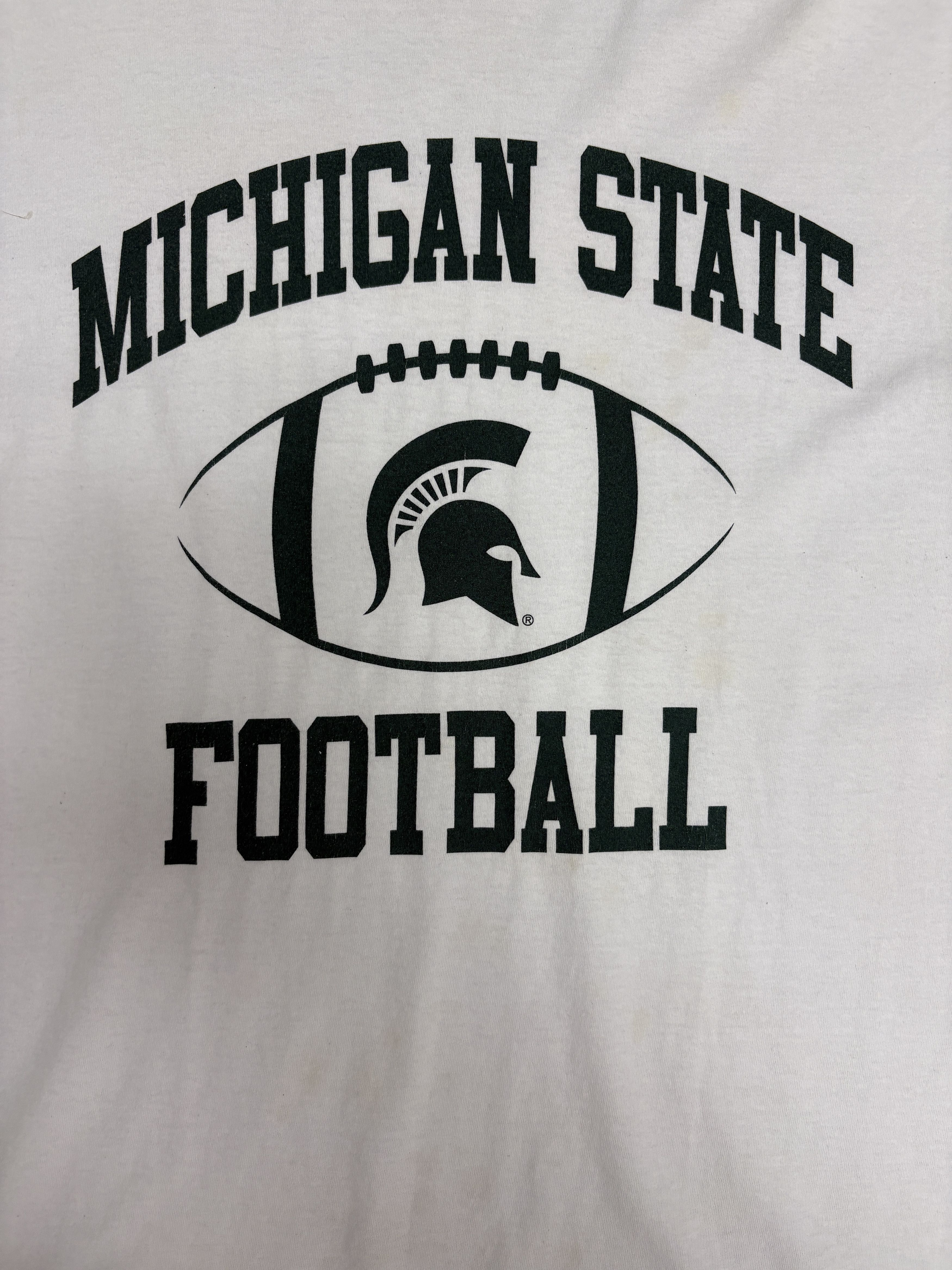 Vintage Michigan State Spartans Football Vintage White T-Shirt Tee Size US L / EU 52-54 / 3 - 2 Thumbnail