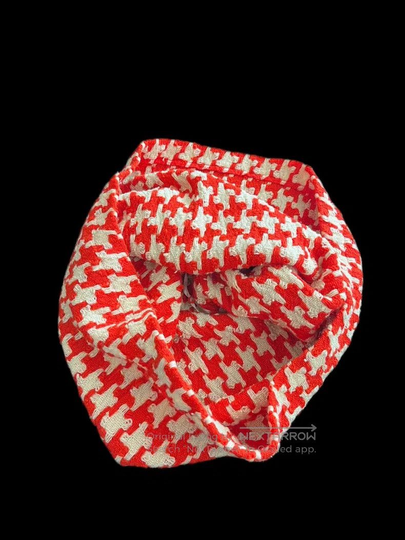 Comme des Garcons Comme des Garcons size F Orange tartan, chunky knit skirt Size 25" / US 0 / IT 36 - 2 Thumbnail