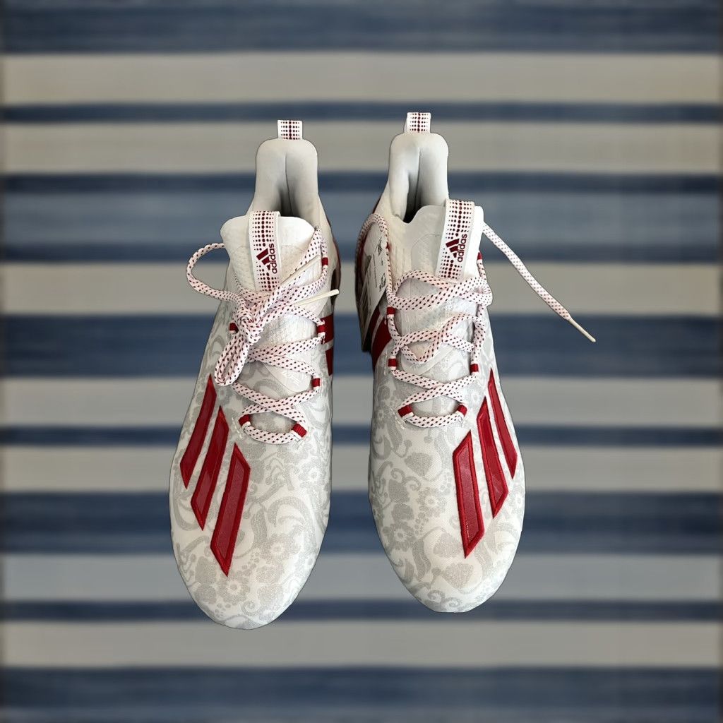 Adidas Adidas Adizero Cleat Football Mens Size 8 Floral White Red FU6708 Multicolor Cleat Adizero Football Shoes Mens Size US 8 / EU 41 - 1 Thumbnail