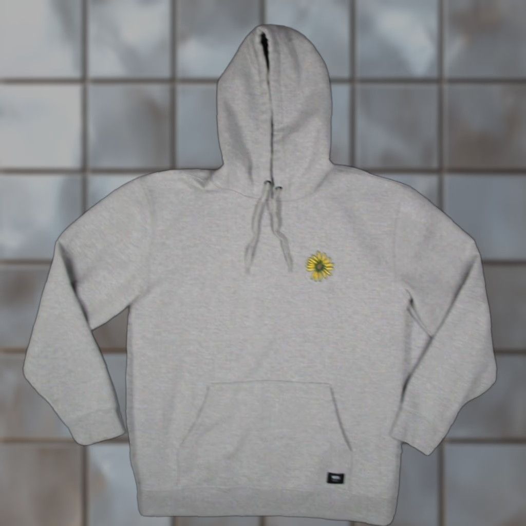 Vans Mens Gray Fleece Pullover Hoodie Kangaroo Pocket Skate