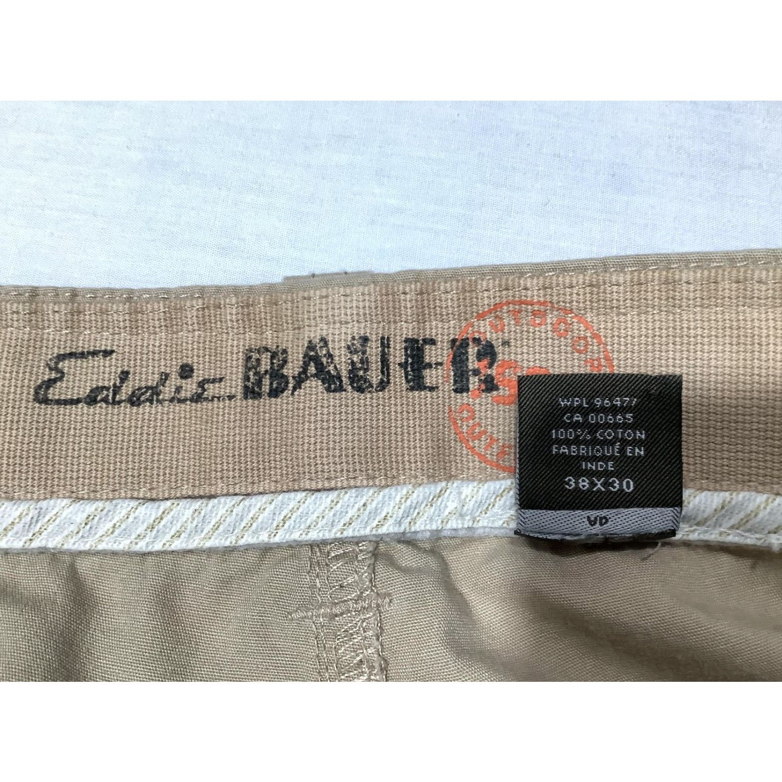 Eddie Bauer VINTAGE Eddie Bauer PANTS Mens 38x29 Khaki Cargo Hiking Zip Pockets Outfitter Outdoors Size US 38 / EU 54 - 5 Thumbnail