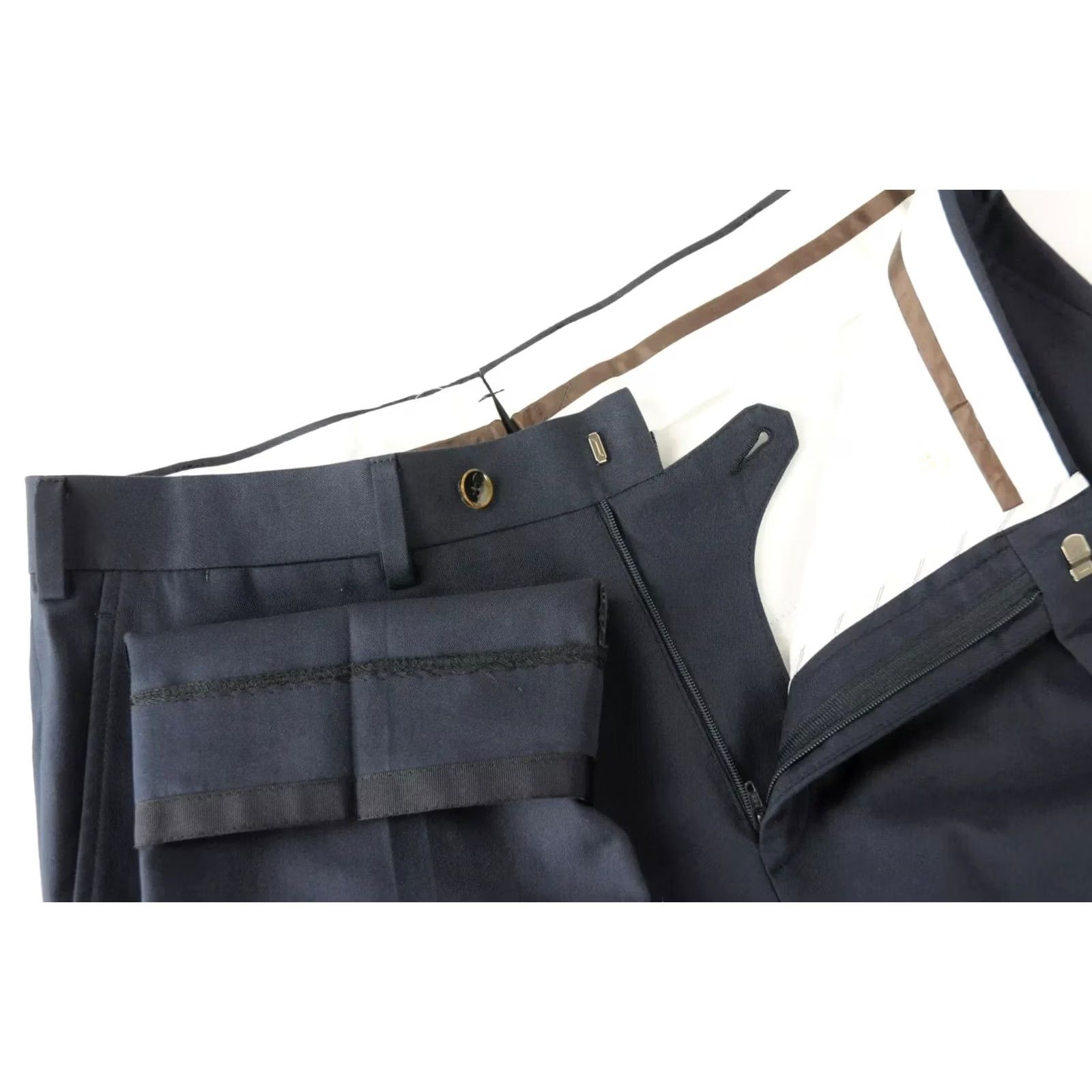 Suitsupply Suitsupply Brescia Trousers Men UK 38S / W32 Zip Fly Dark Blue Classic Trousers Mens XS? Size US 38 / EU 54 - 4 Thumbnail