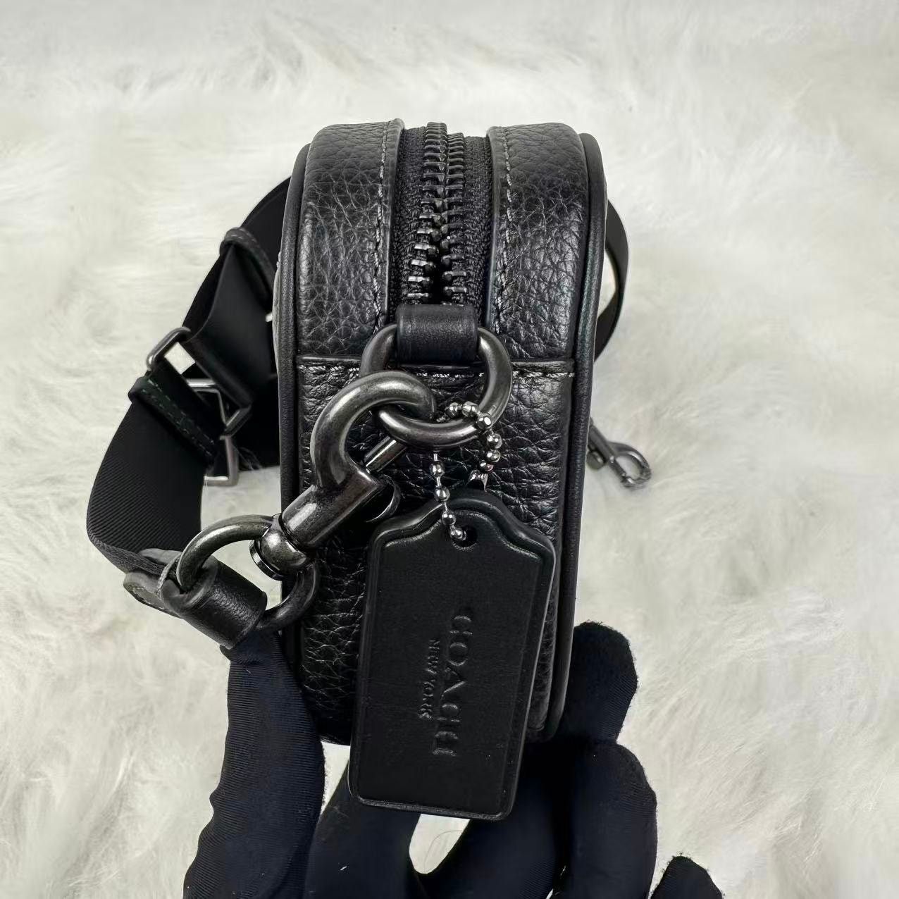 Coach Coach Men's Jayden Crossbody Bag In Leather/Gunmetal/Black Size ONE SIZE - 6 Thumbnail