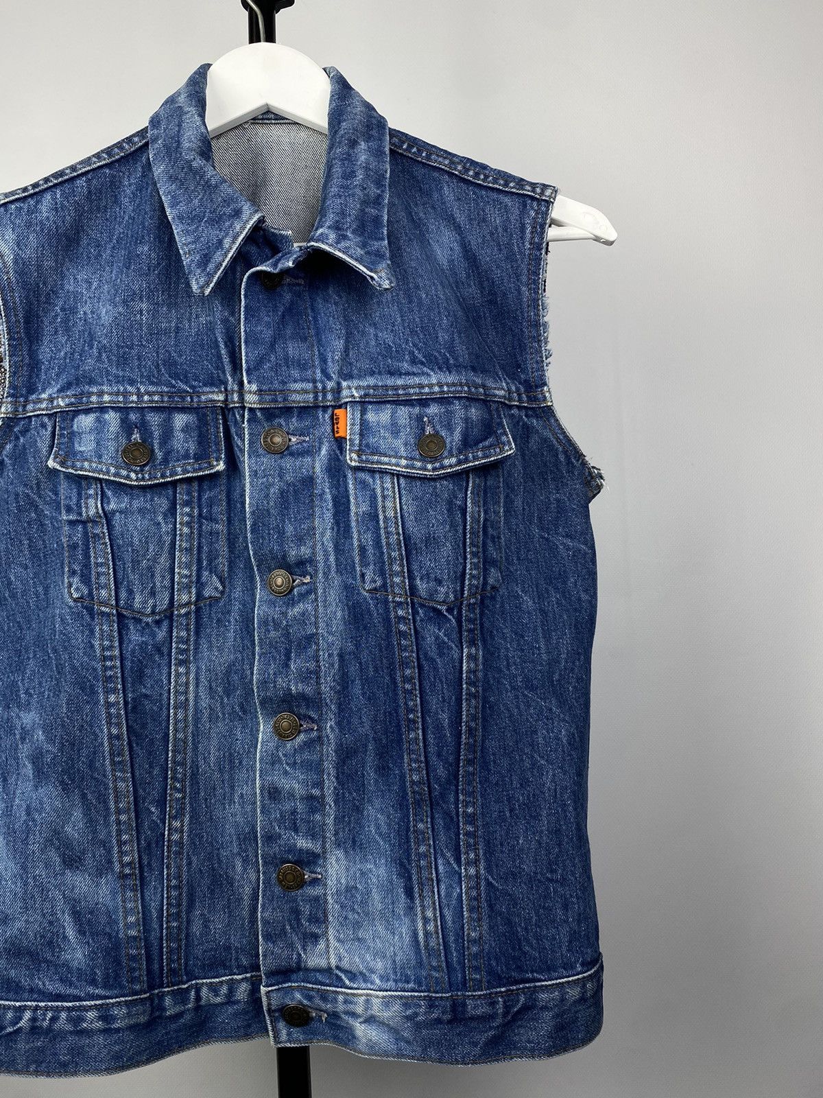 Levi's × Levi's Vintage Clothing × Vintage Levi’s vintage rare 70-80s Orange Tab vest denim streetwear Size US S / EU 44-46 / 1 - 3 Thumbnail