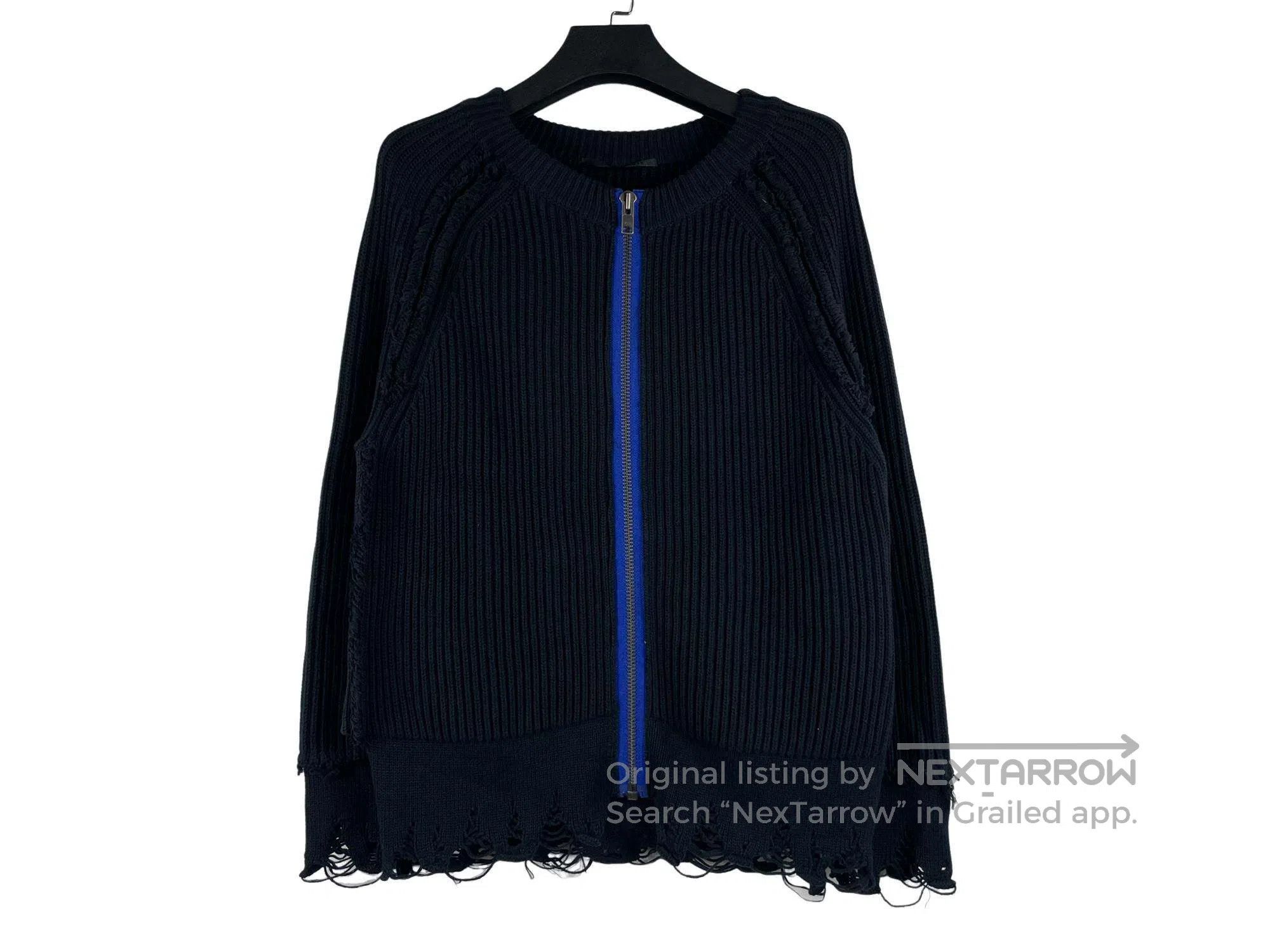 Haider Ackermann Haider Ackermann Zipper Destroyed Knit Cardigan Size US XS / EU 42 / 0 - 1 Thumbnail