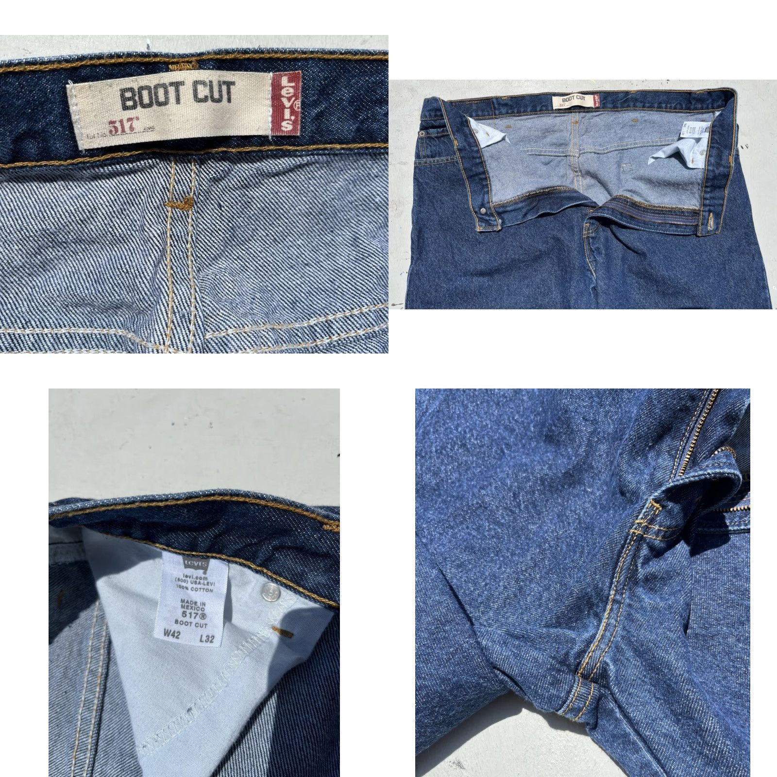 Levi's Levi's Jeans 517 Blue Denim Solid 42x32 Relaxed Bootcut Wide Y2K Oversized Men's Regular 90s Cowboy Classic Boot cut Jeans Mens Size US 42 / EU 58 - 9 Thumbnail
