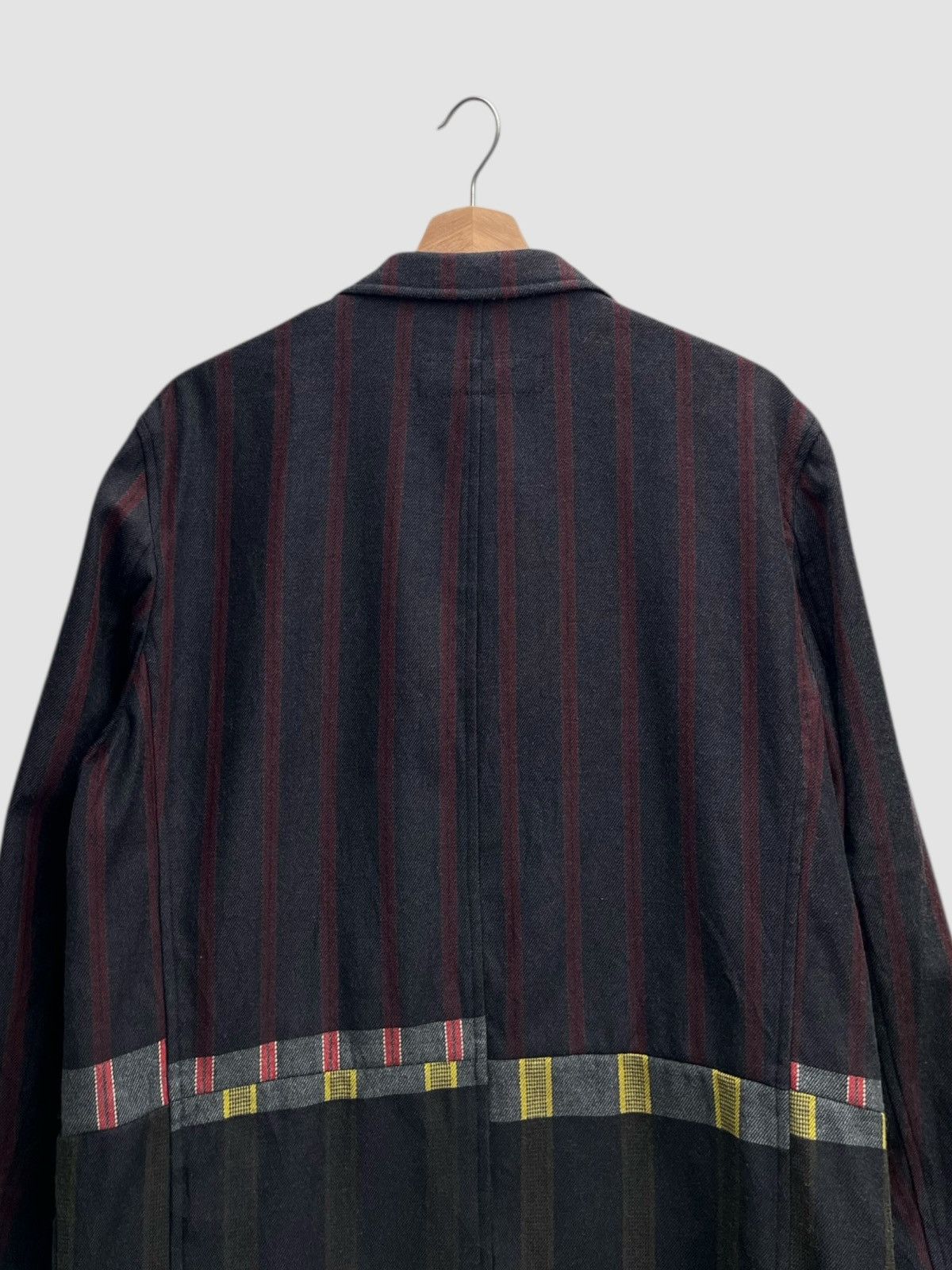 Comme des Garcons Homme Archive AW01 CdG Homme Deconstructed Patchwork Stripe Jacket Size US M / EU 48-50 / 2 - 7 Thumbnail