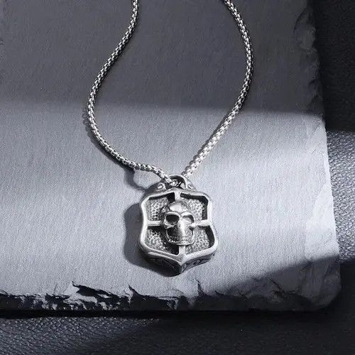 Jewelry Gothic Skull Cross Necklace Size ONE SIZE - 6 Thumbnail